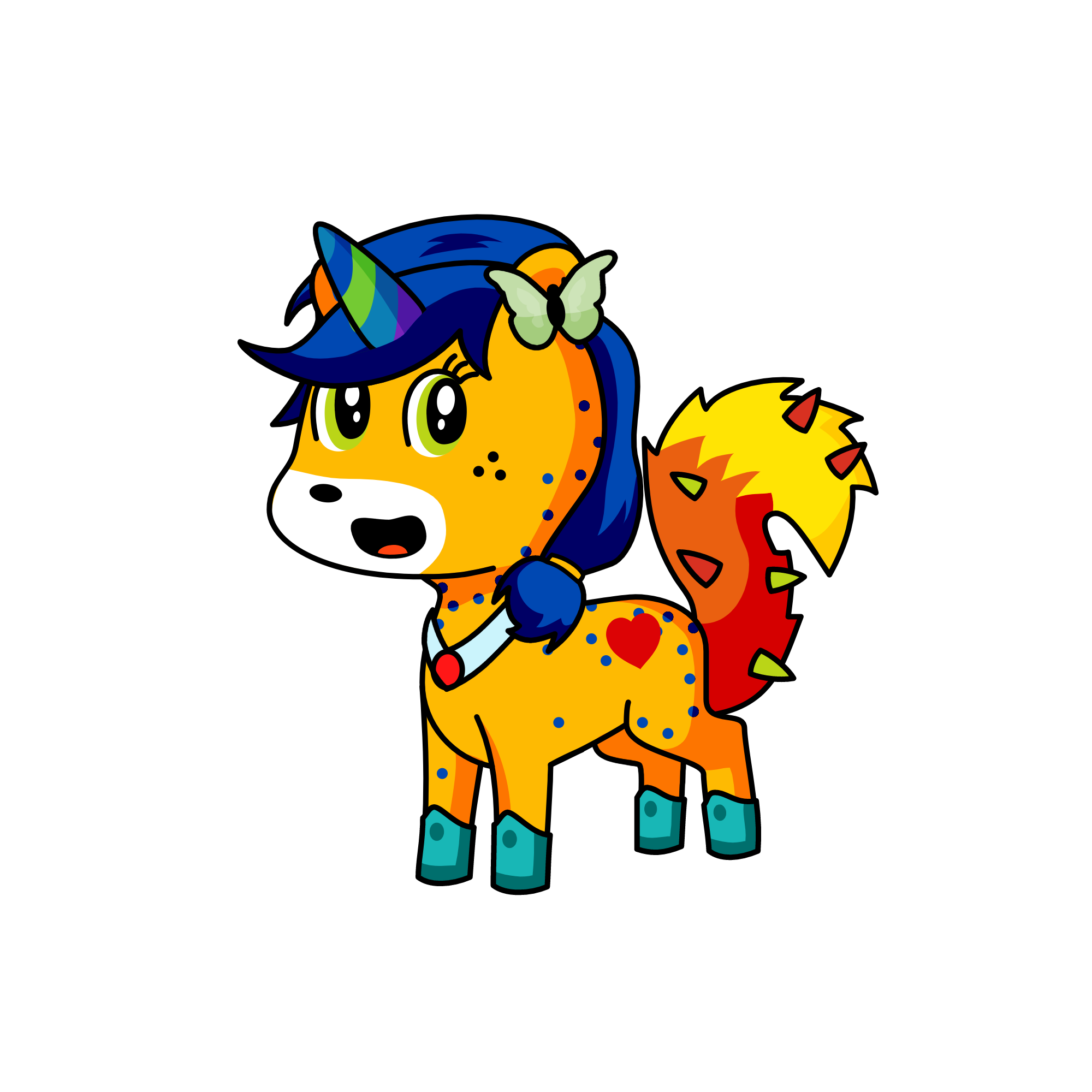 Bloo Pumpkin, the unicorn