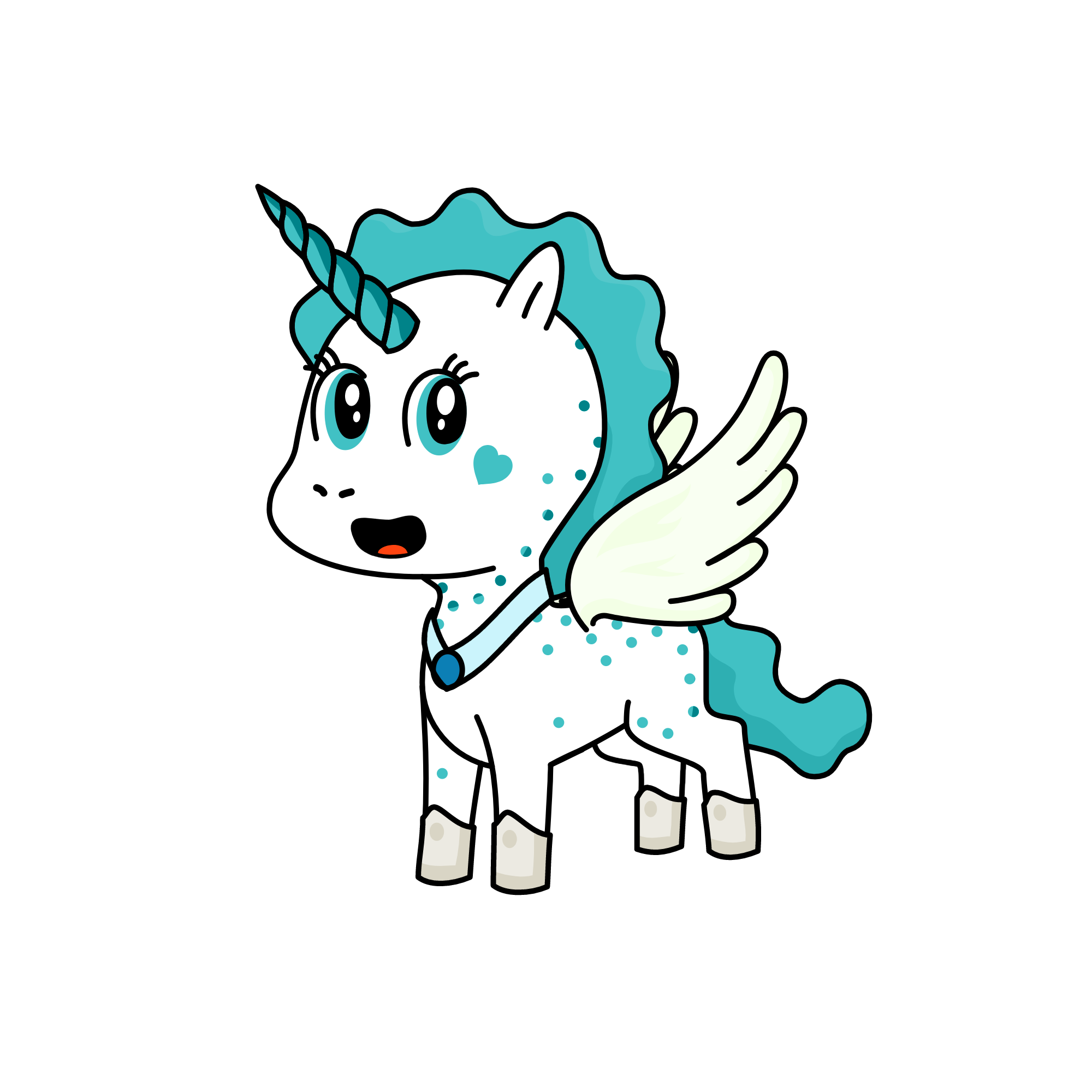 Ella the sky unicorn, the unicorn