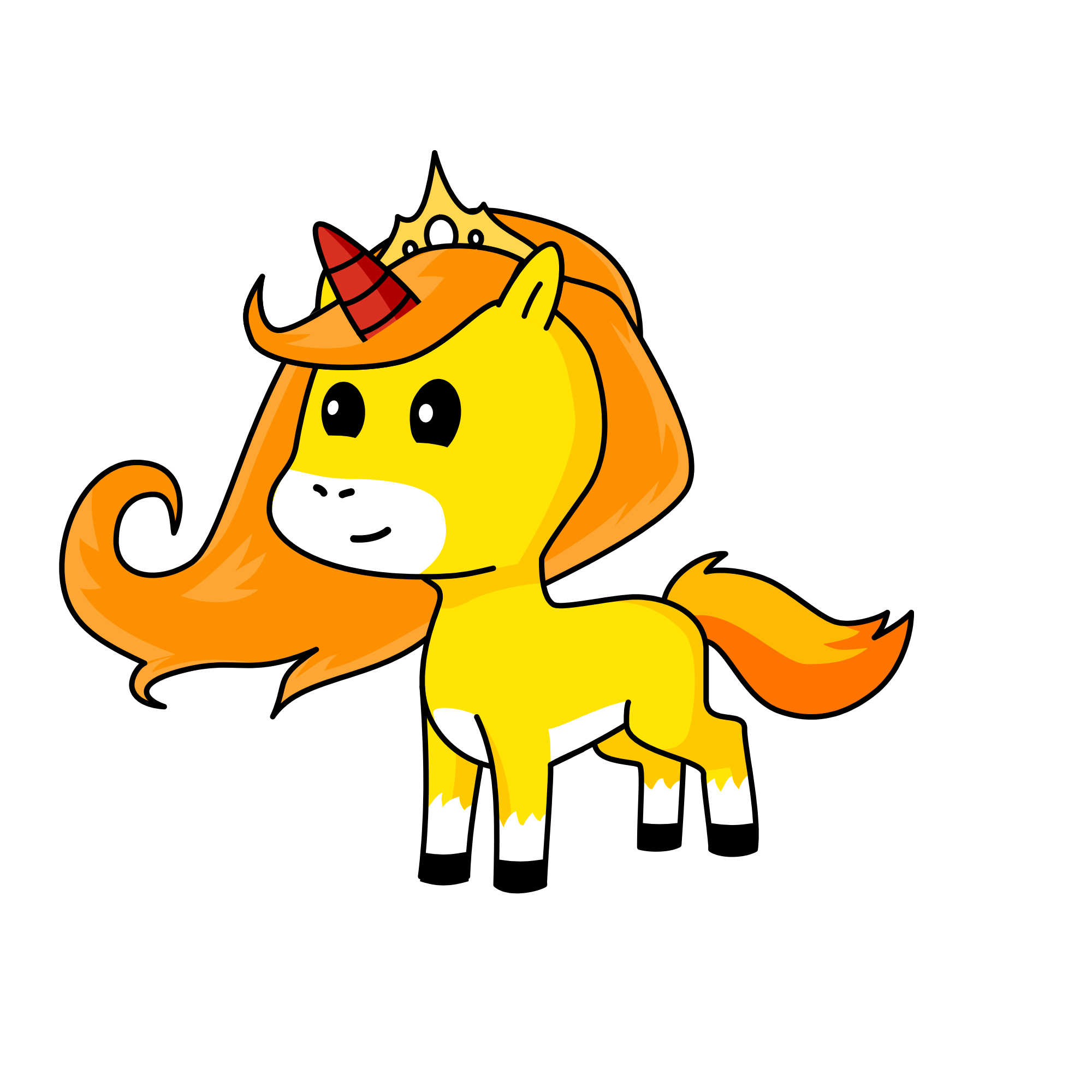 Sunset, the unicorn