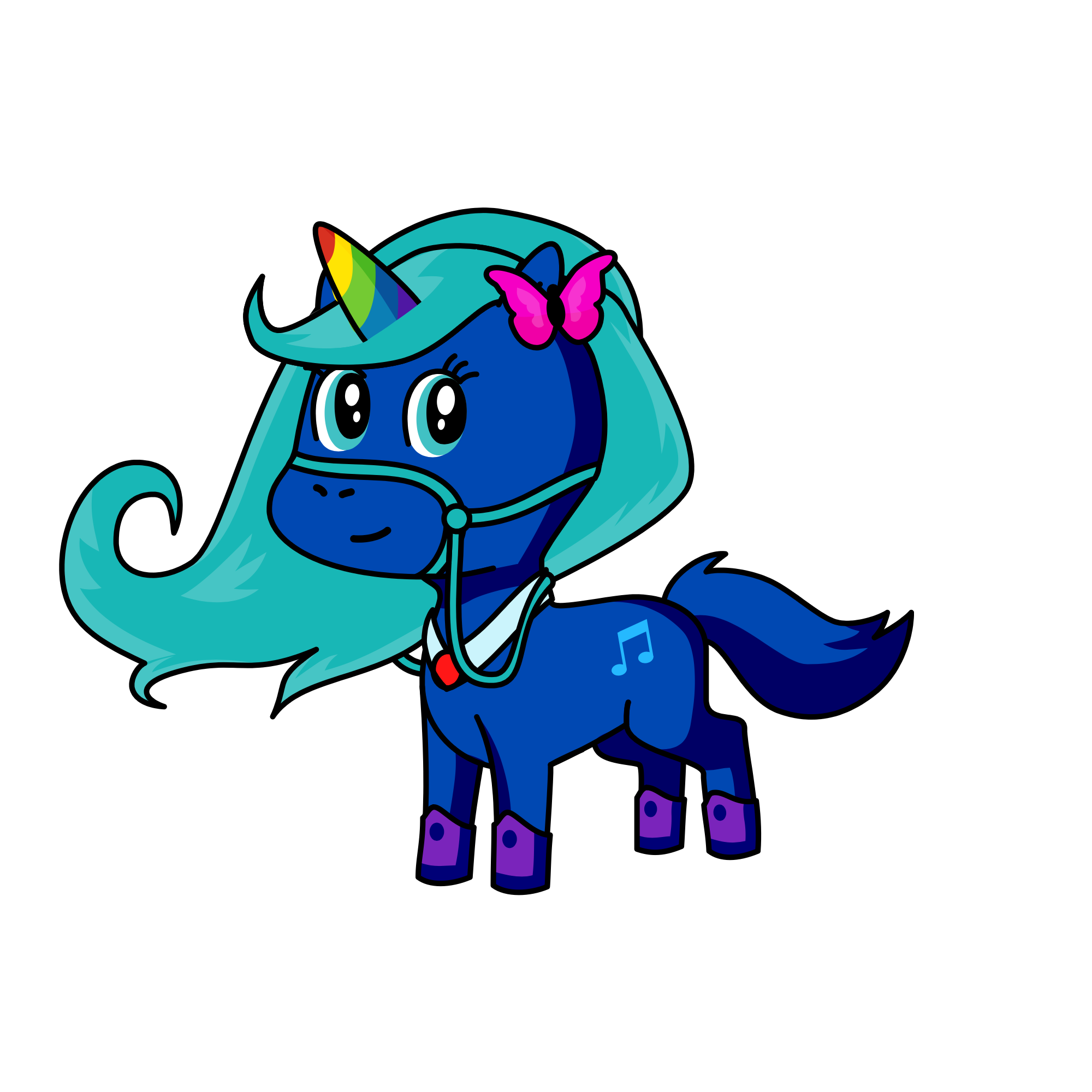 B, the unicorn