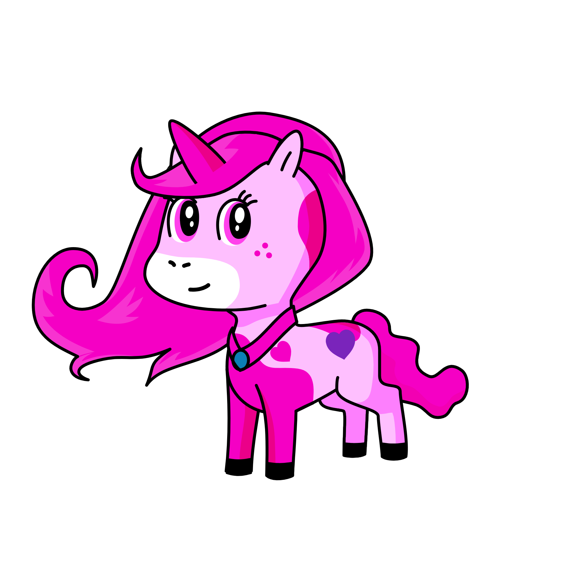Strawberry Cake Yum Yum Bon Bon(actual name:Pastel de fresa ñame ñame boom boom , the unicorn