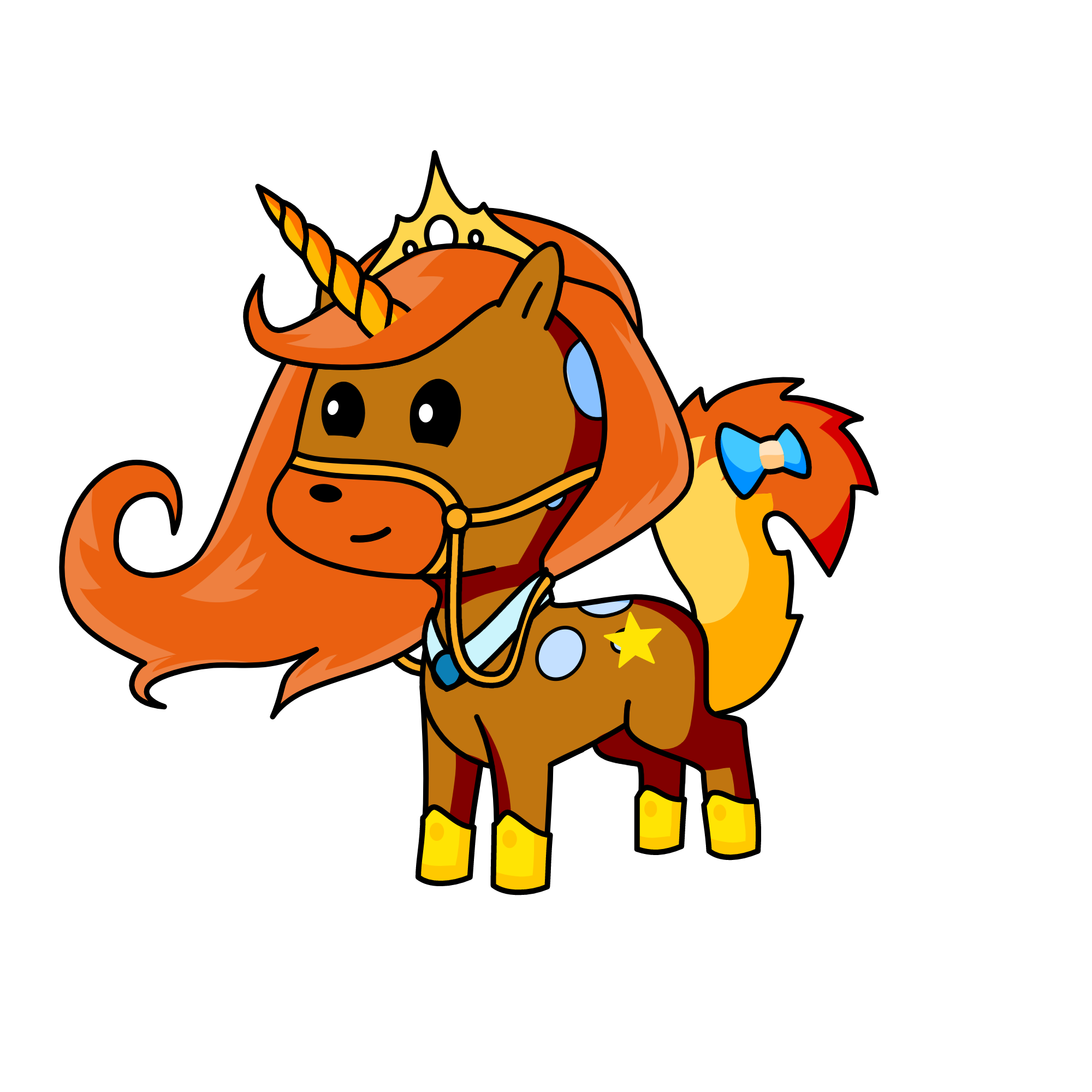 Girl, the unicorn