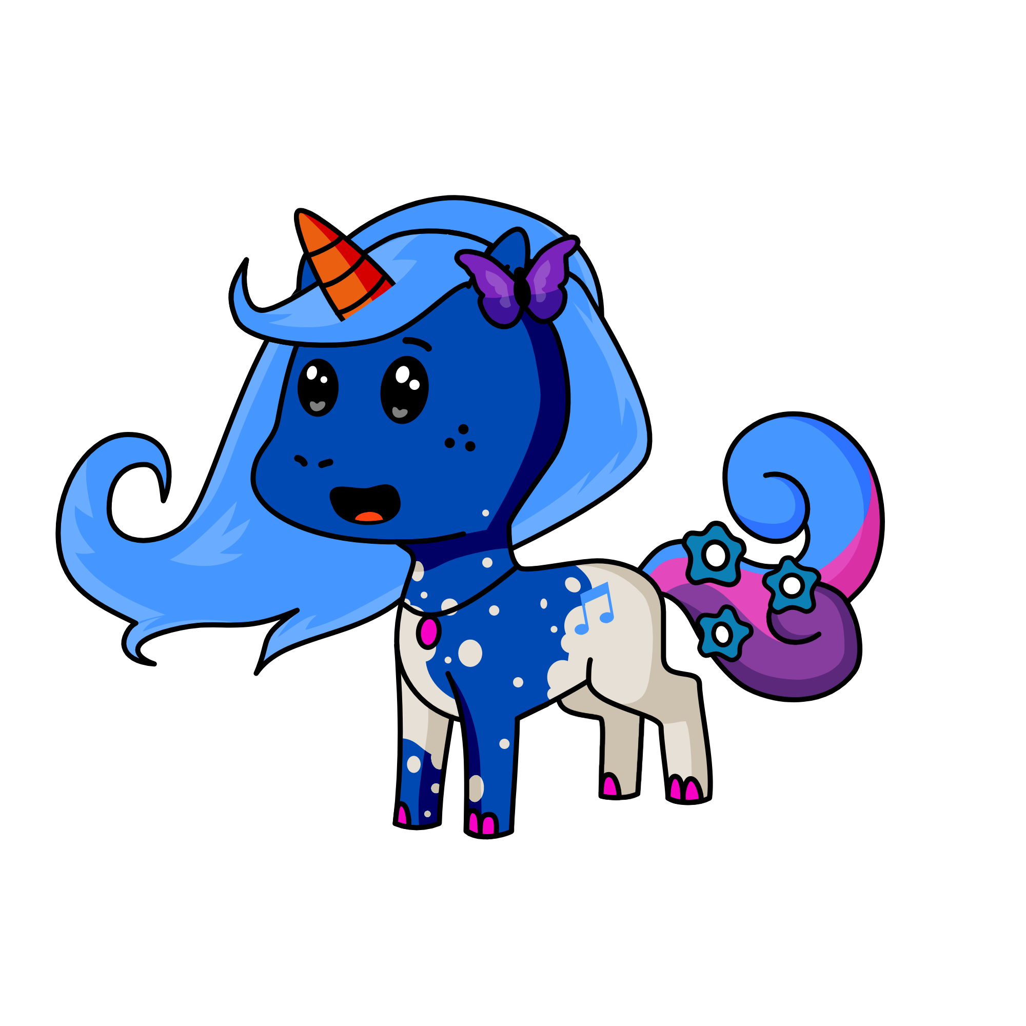 Night falls, the unicorn
