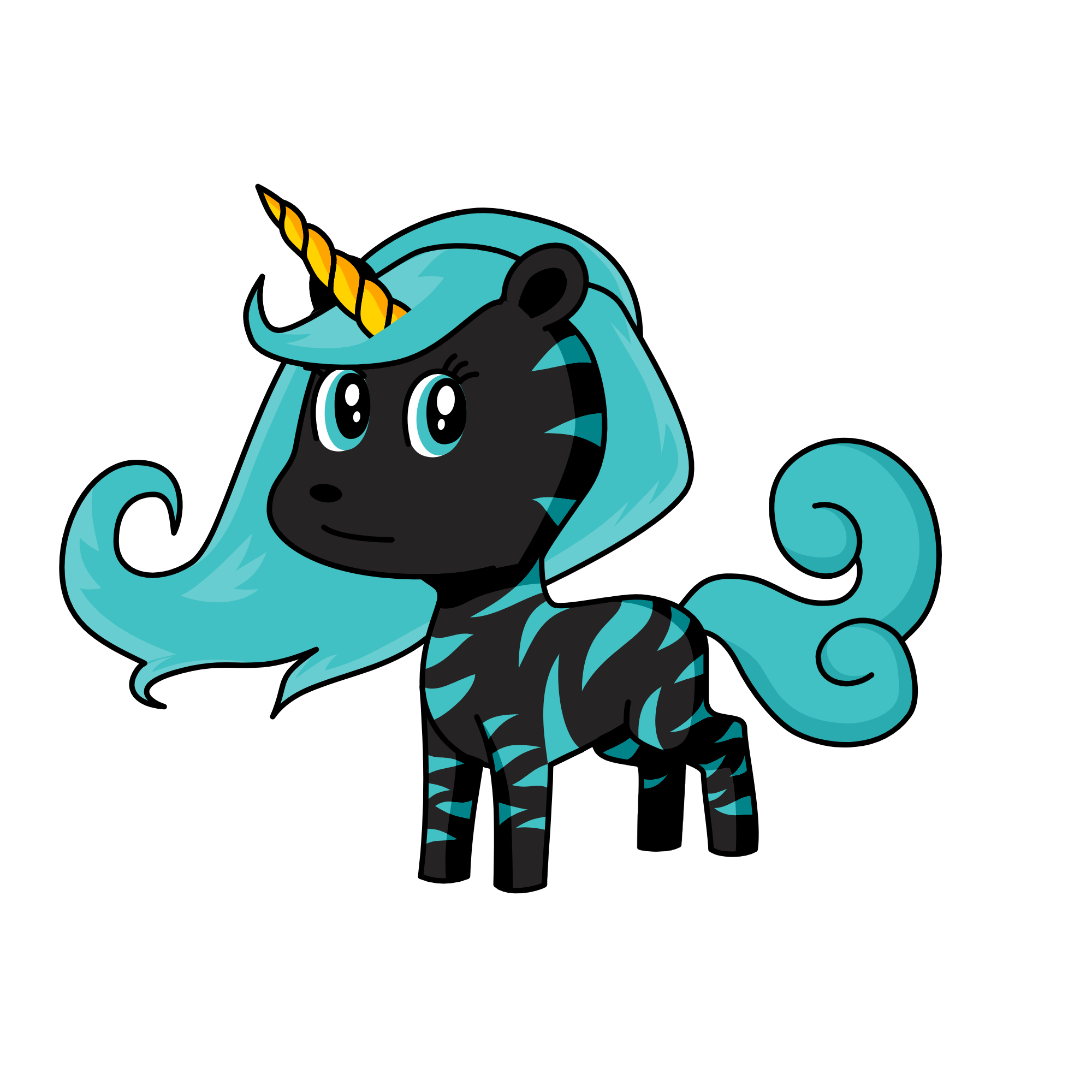 BLUE, the unicorn