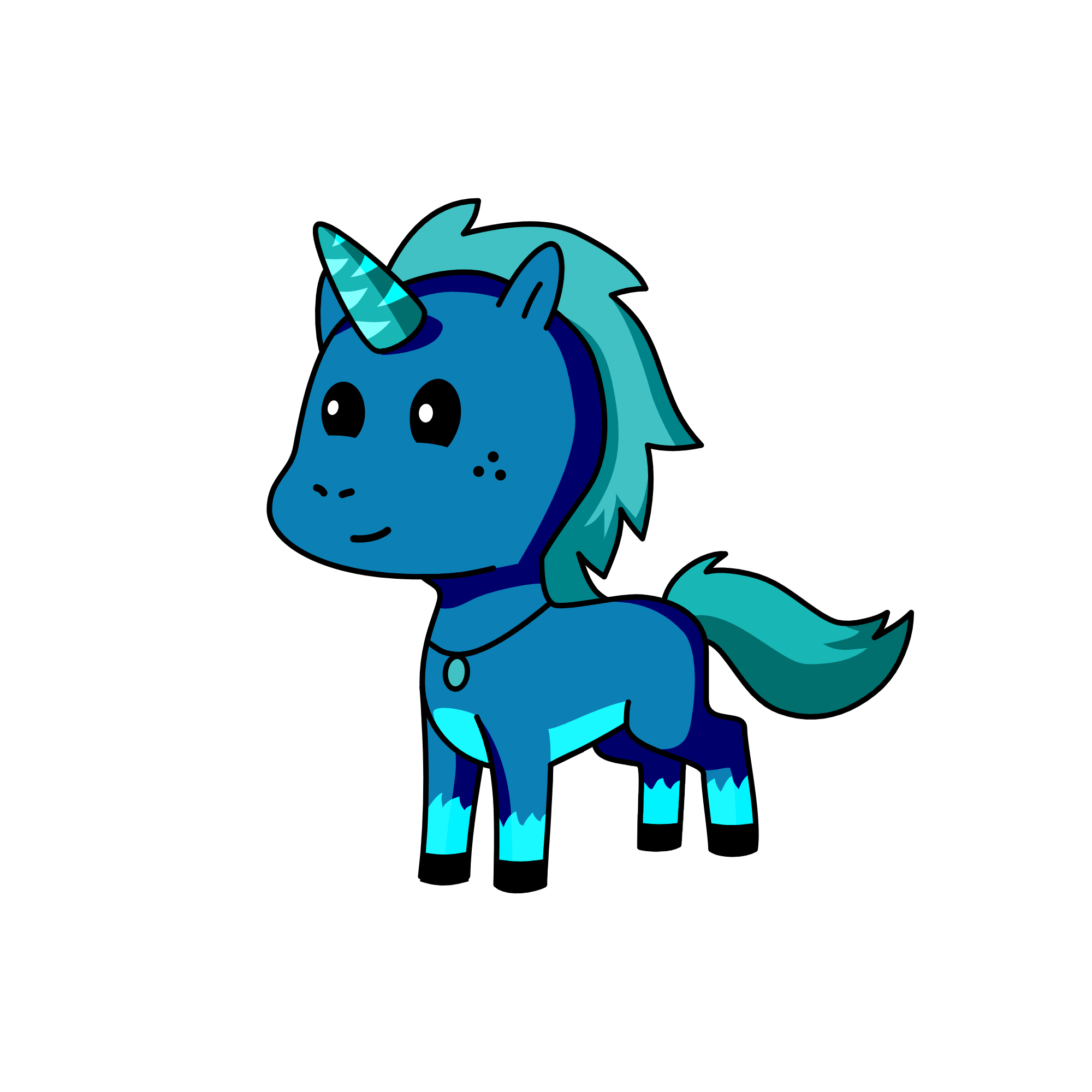 bluetastic, the unicorn