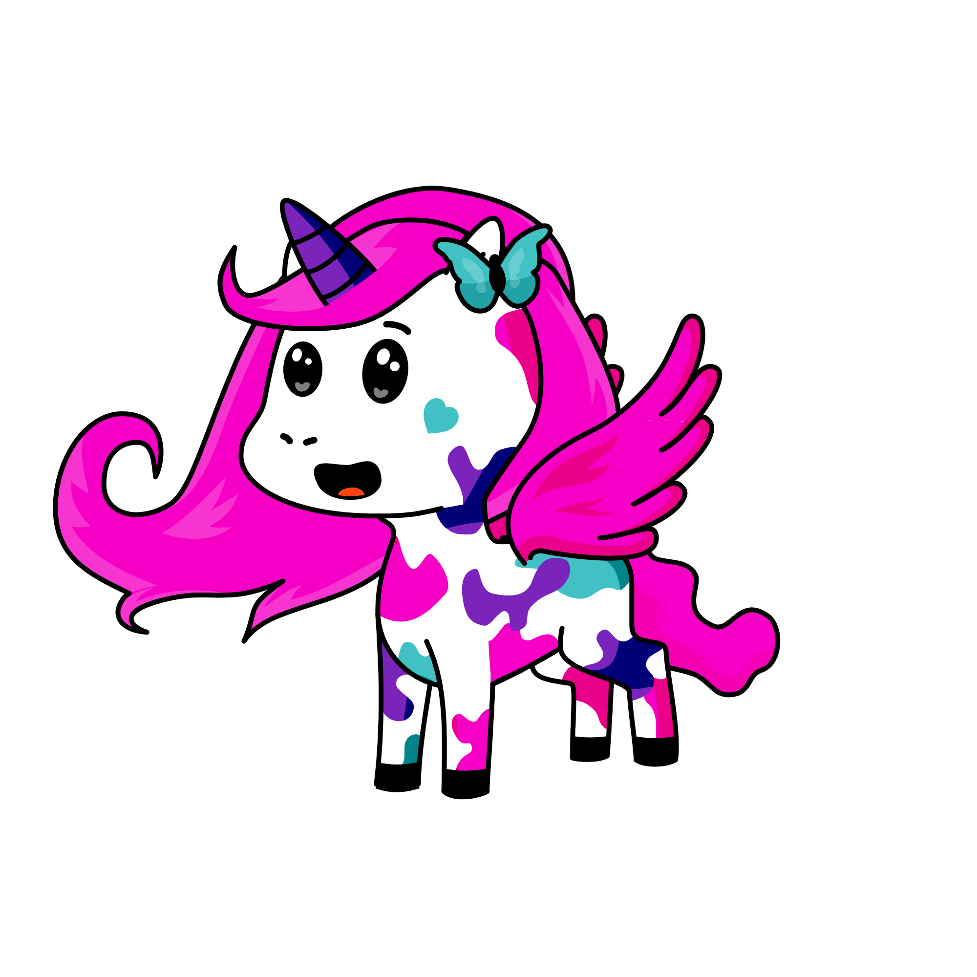 neon pegisus, the unicorn