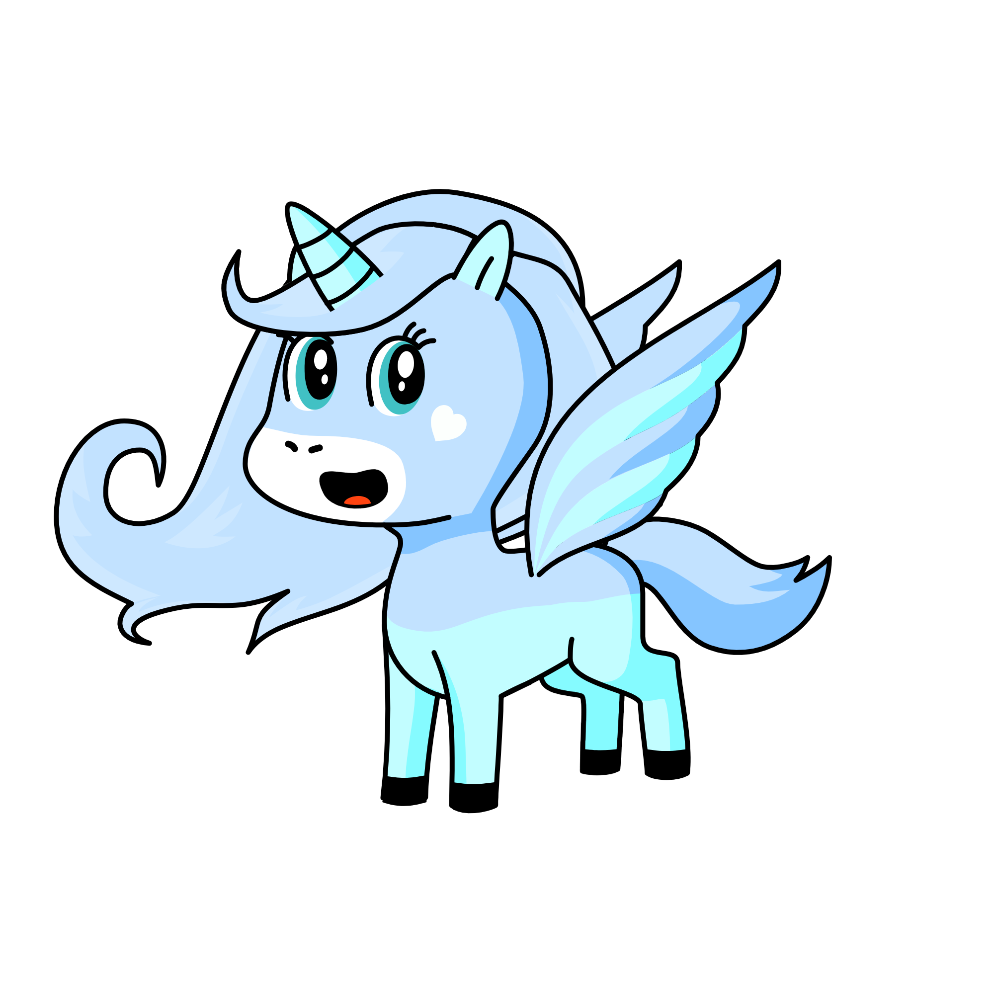 snowy, the unicorn