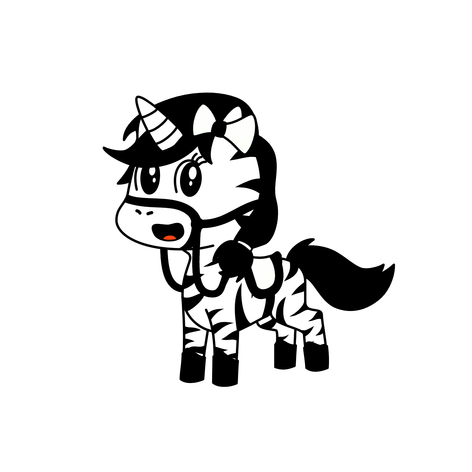 my 3rd zebra, the unicorn