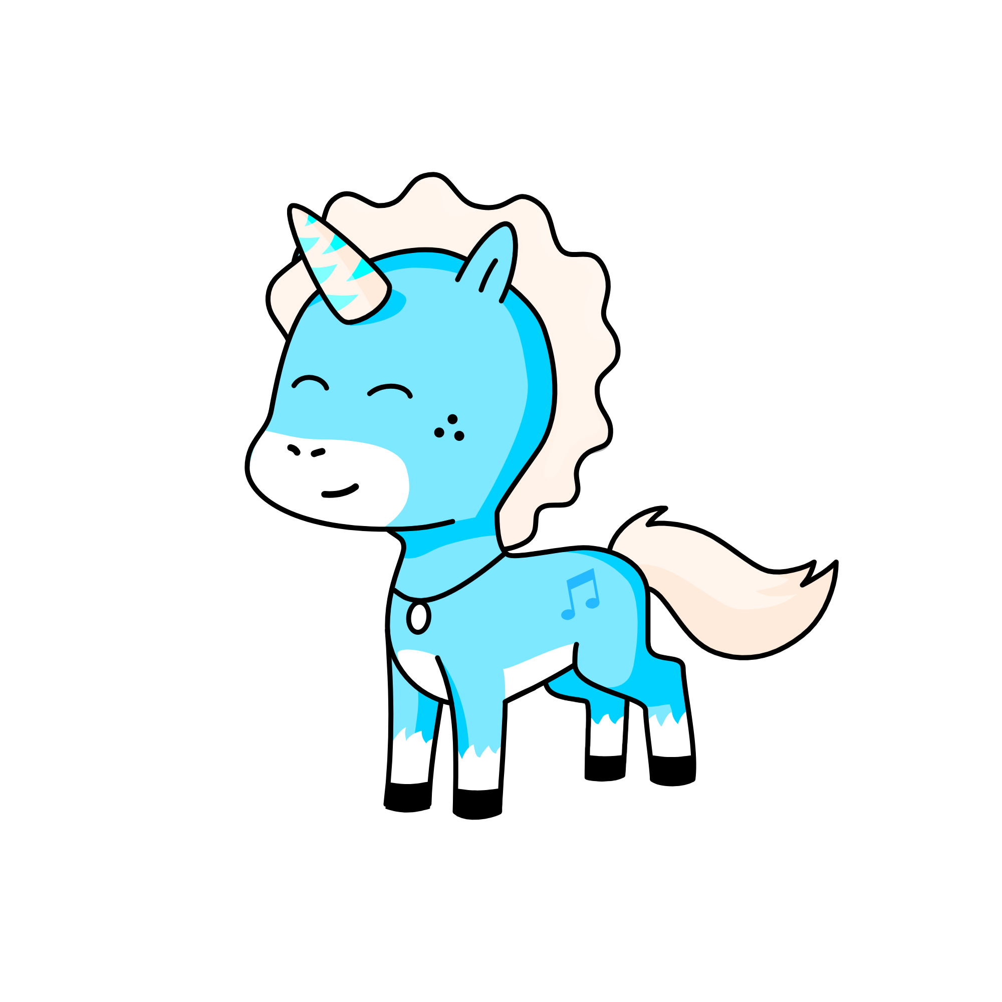 clouby, the unicorn