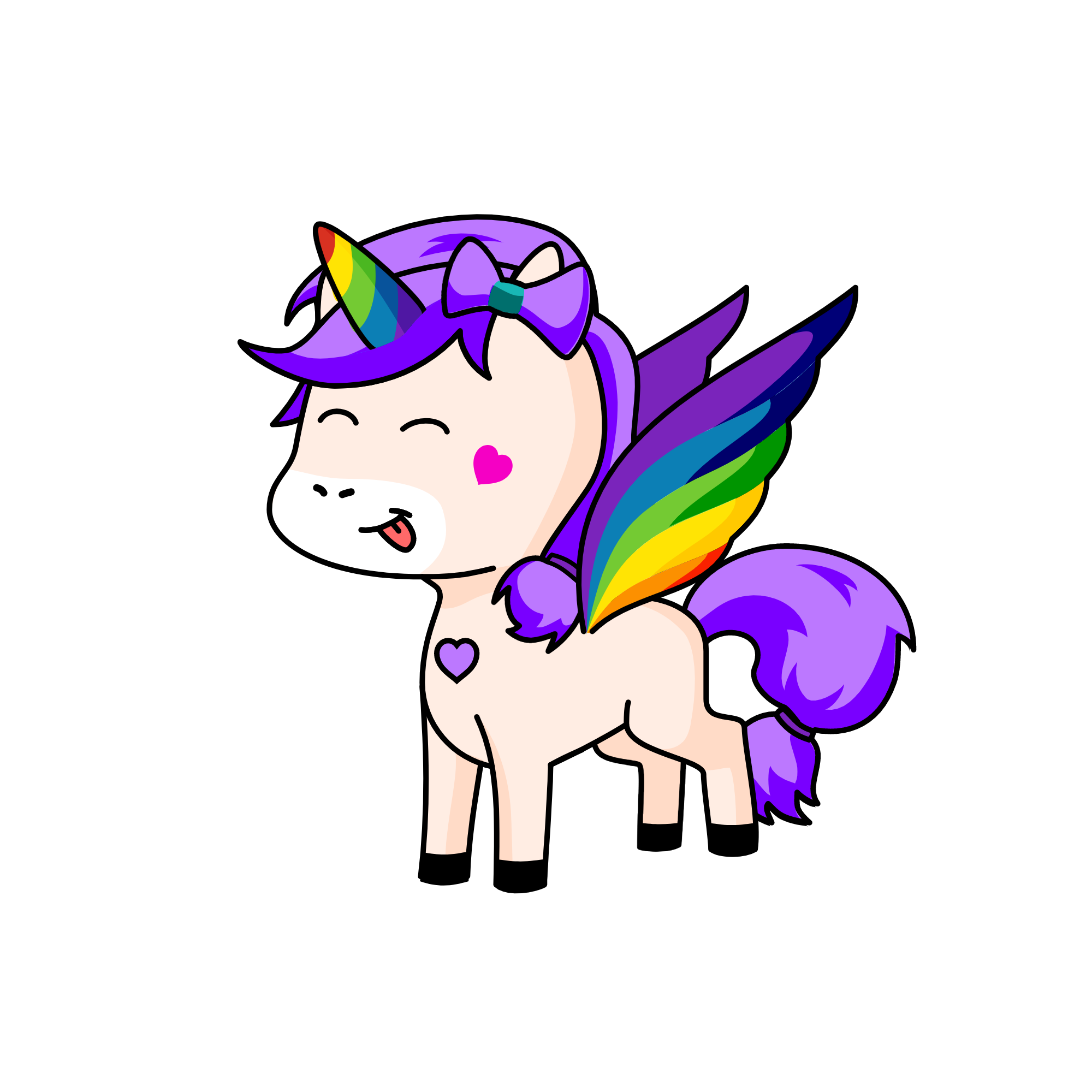Rainbow, the unicorn
