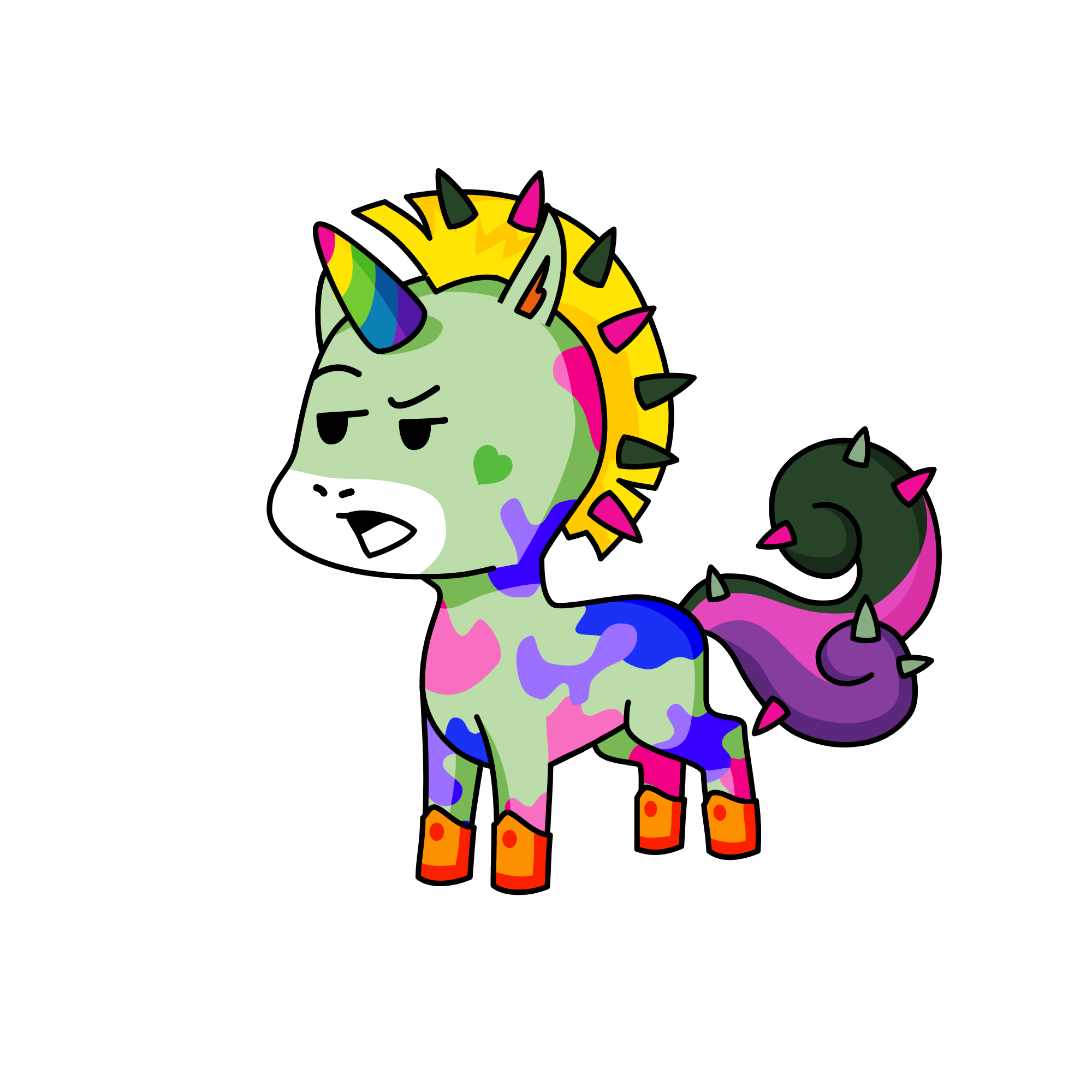puppy, the unicorn