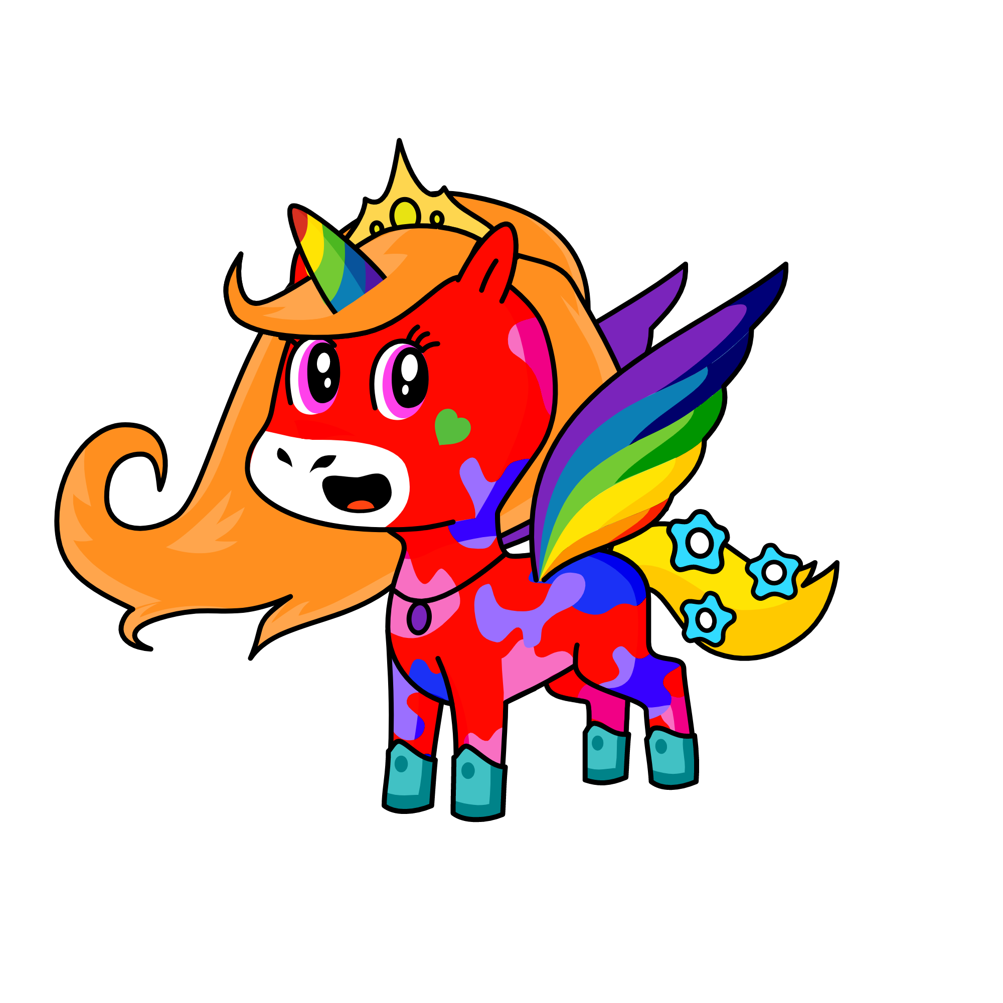 Rainbow, the unicorn