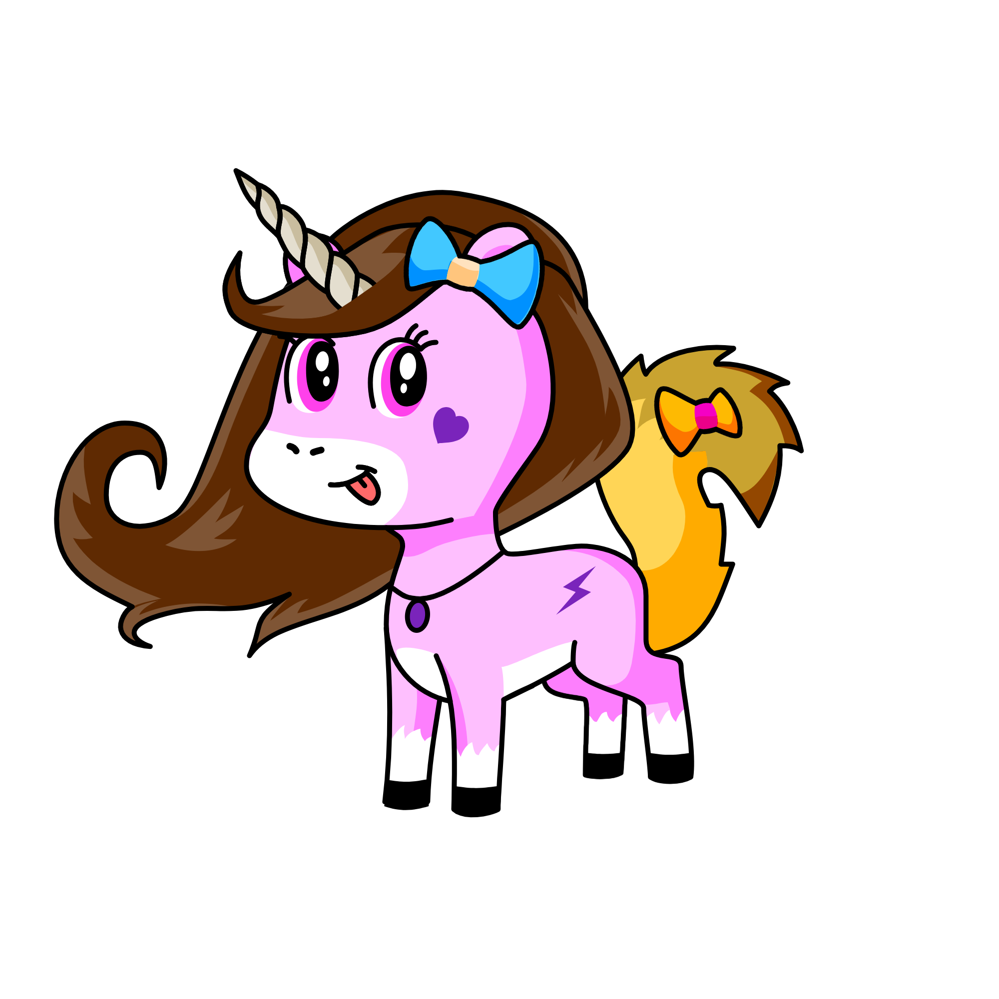 Sparkle silver, the unicorn
