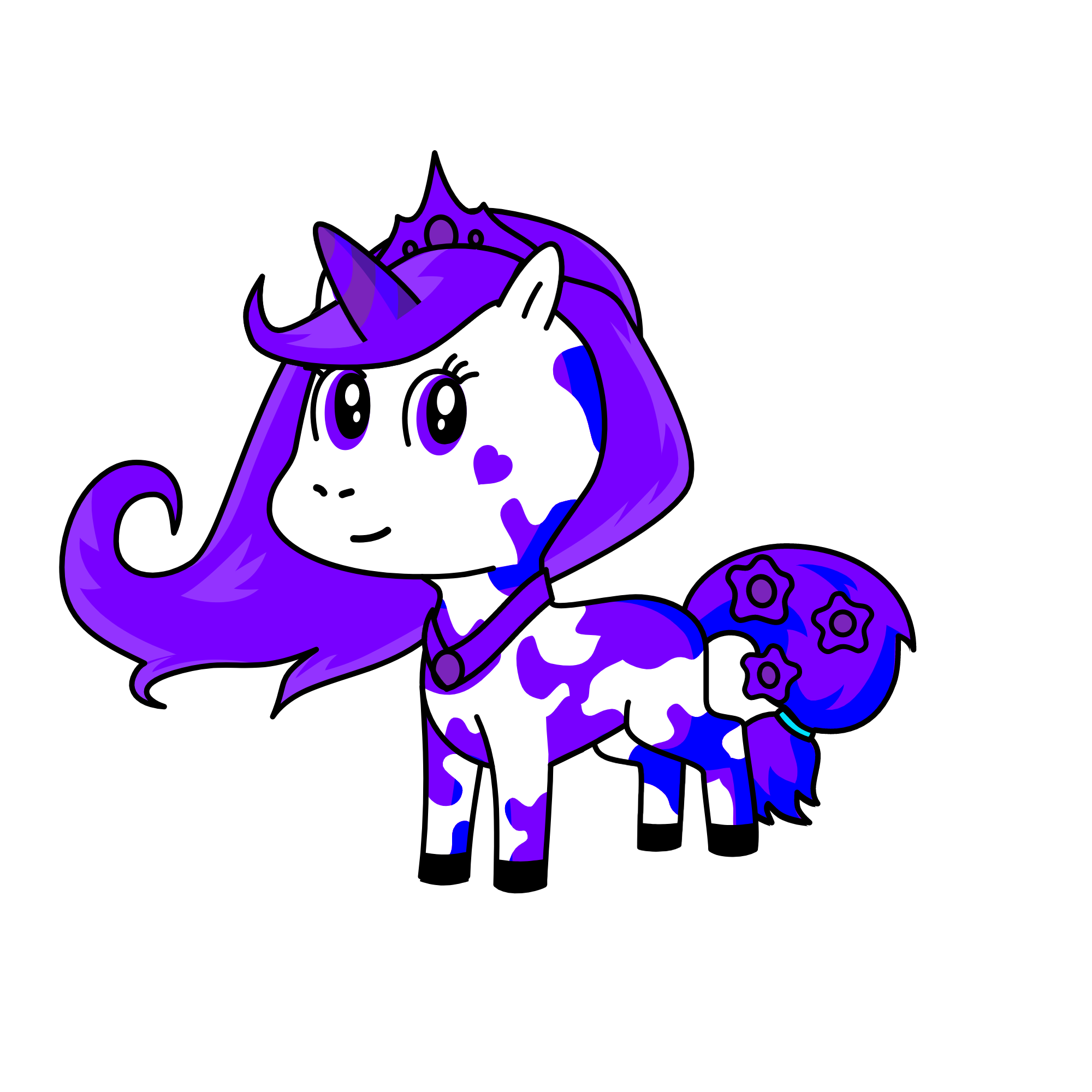 Purply, the unicorn