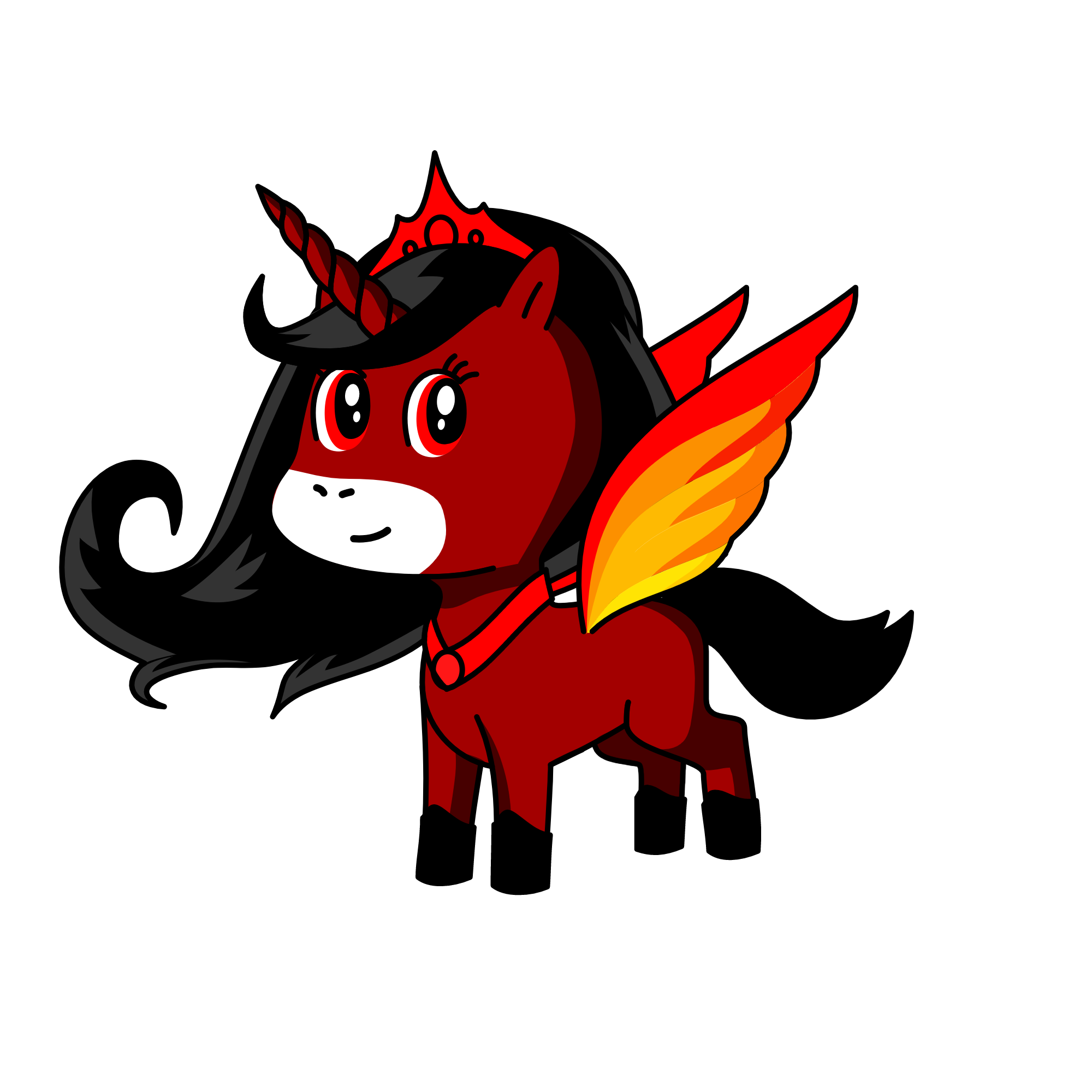 Heather the Flaming Unicorn, the unicorn