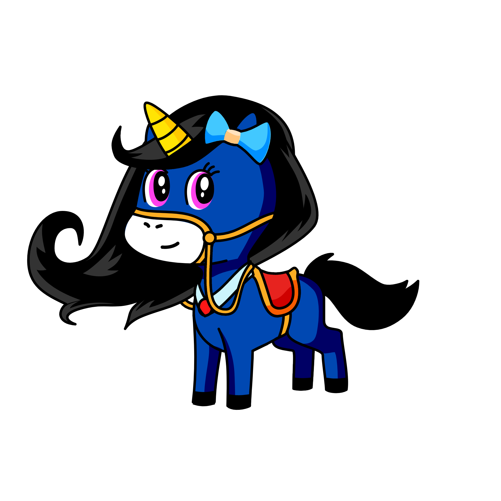 Riding Queen, the unicorn