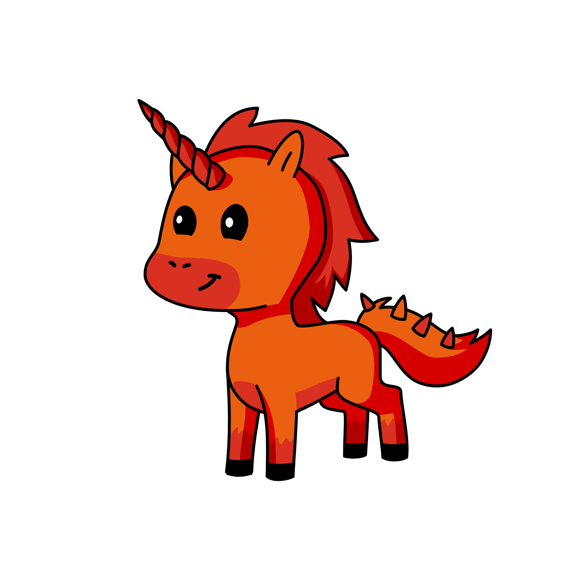 red, the unicorn