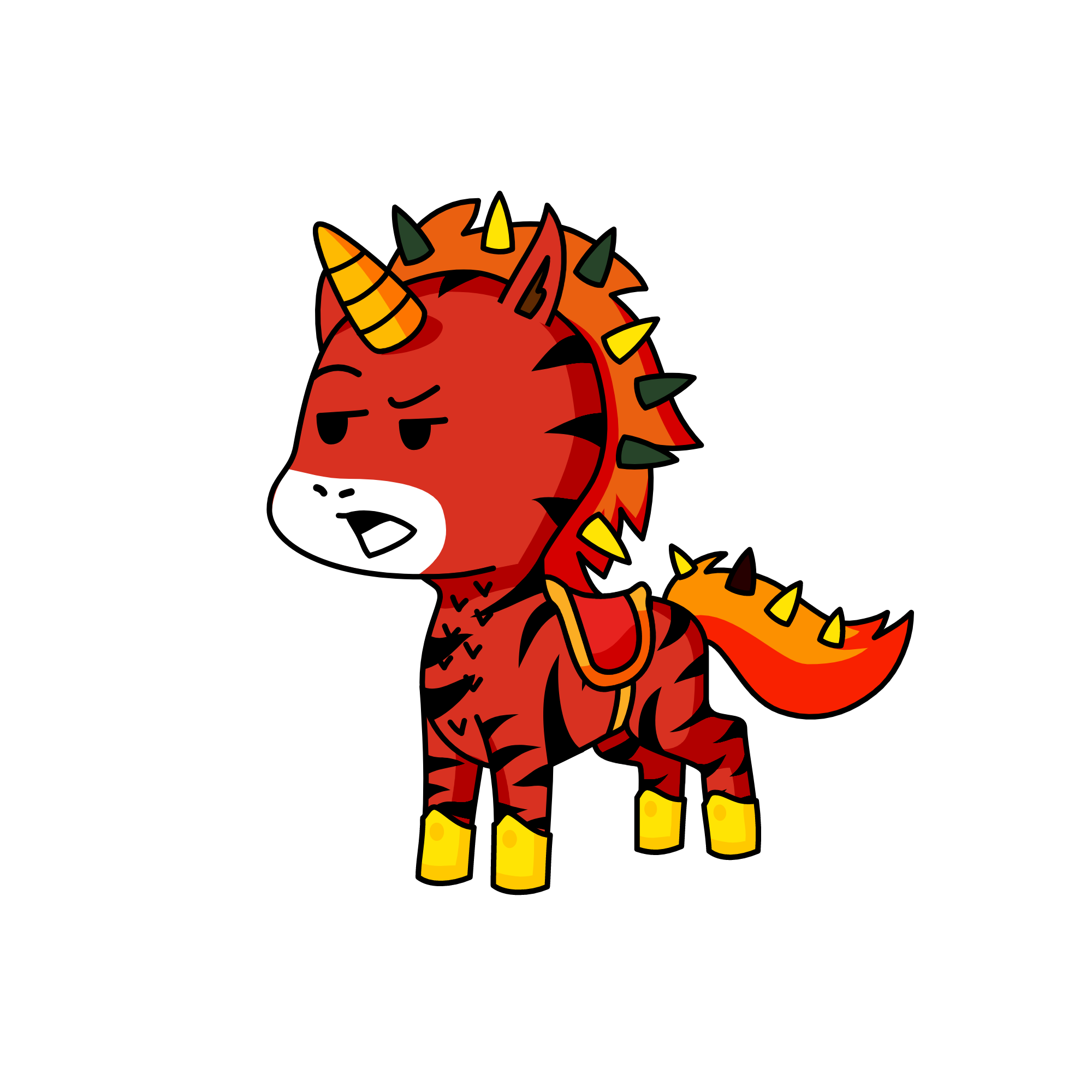 Firey flame, the unicorn