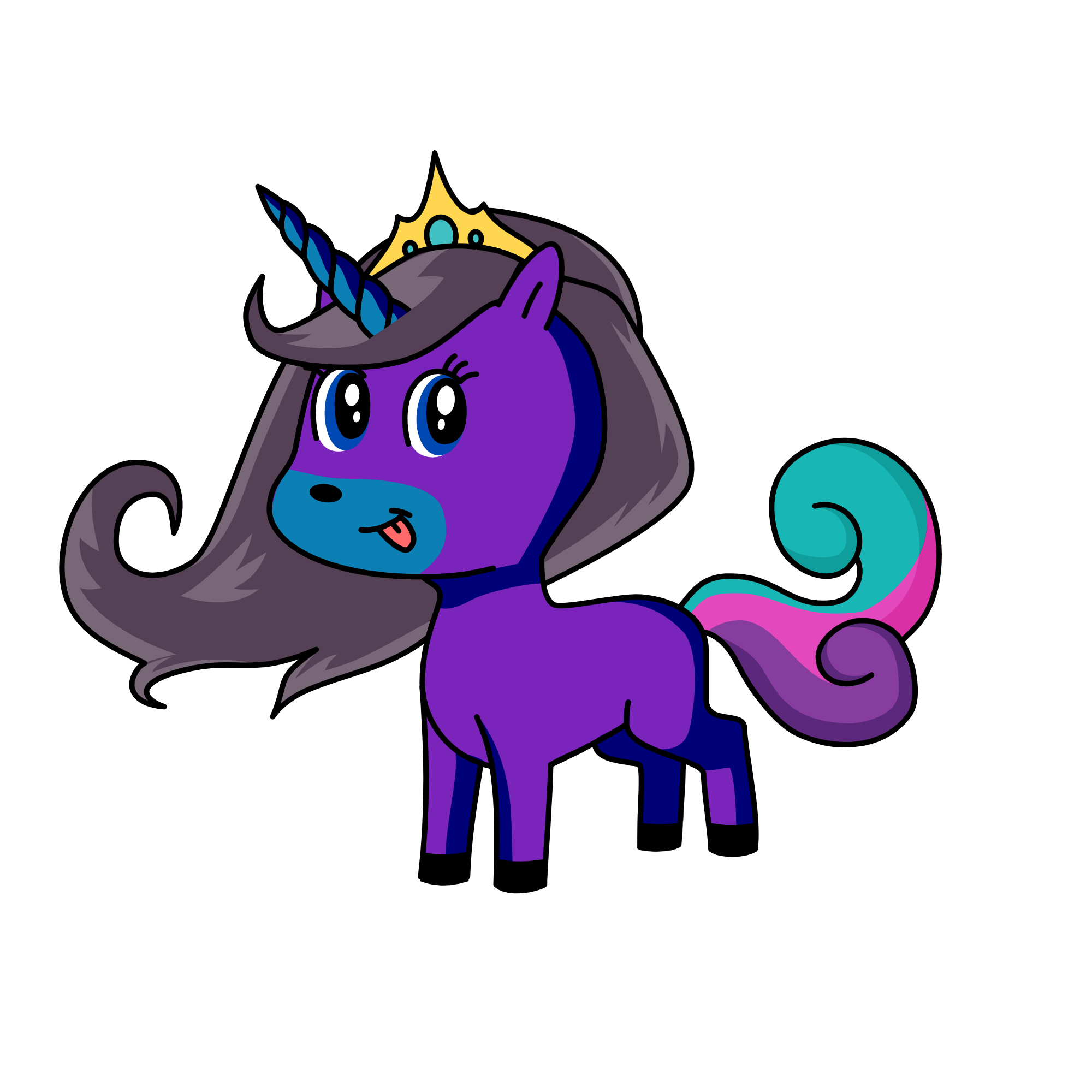 nightime, the unicorn