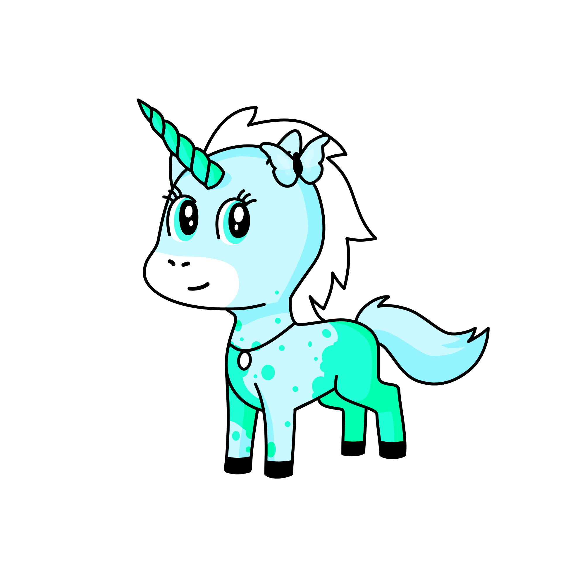 Seafoam, the unicorn