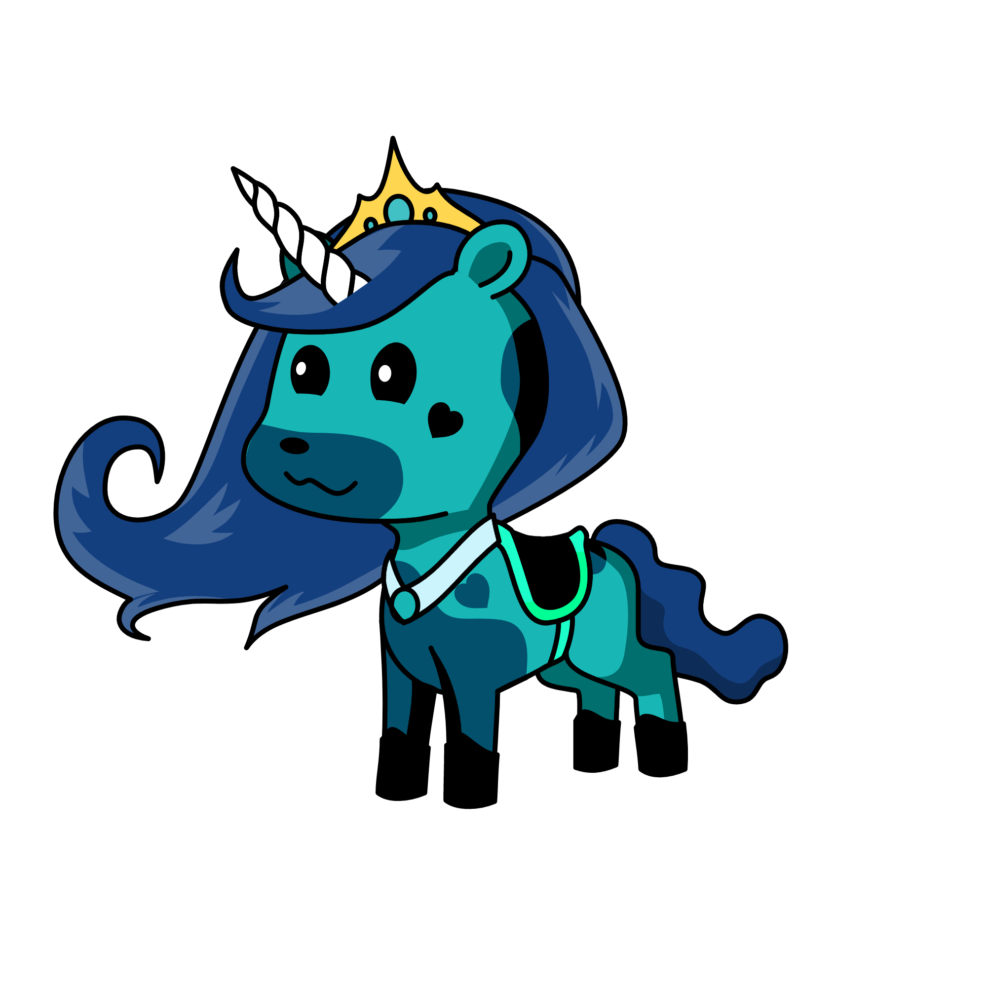 moonlight, the unicorn