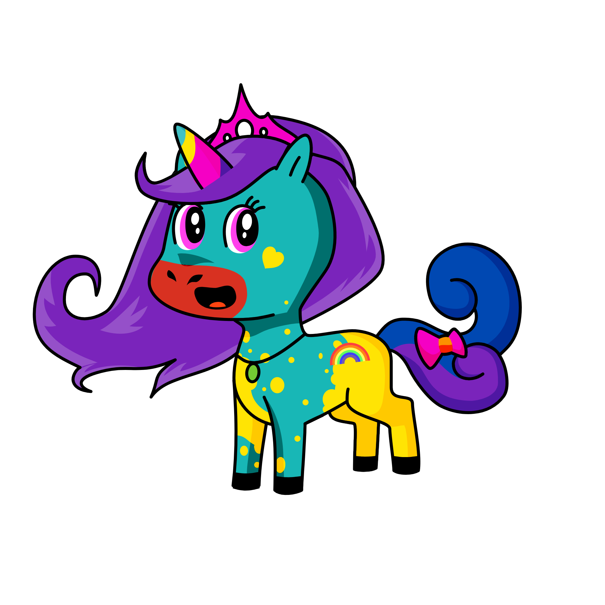 Rainbow, the unicorn