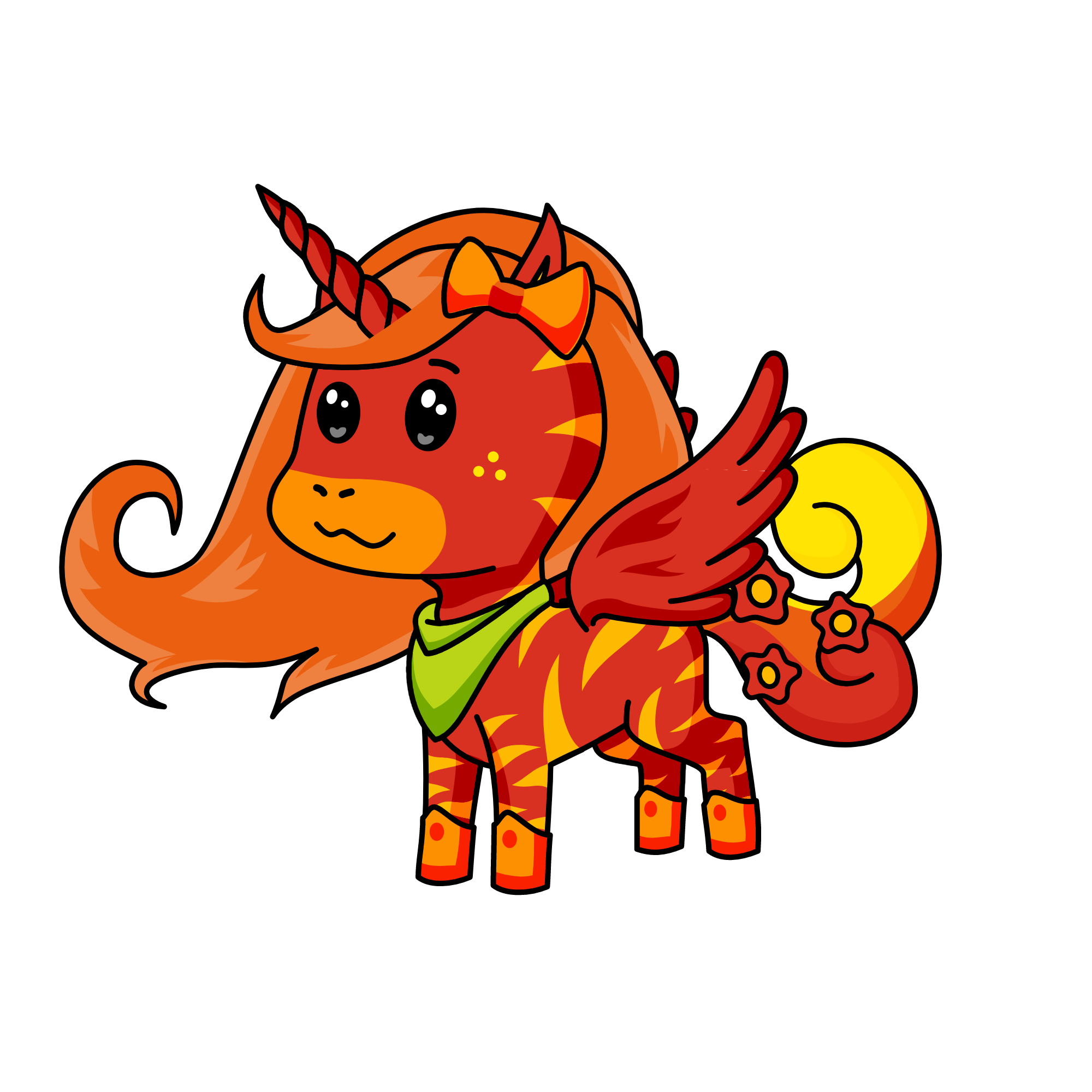 flame, the unicorn