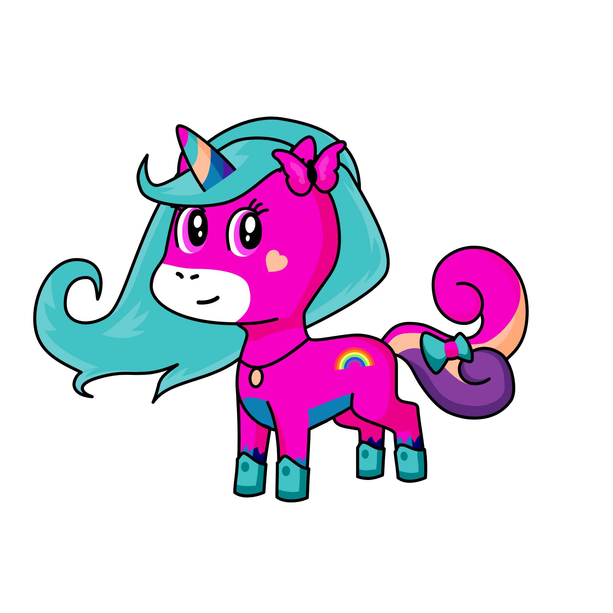 Rainbow, the unicorn