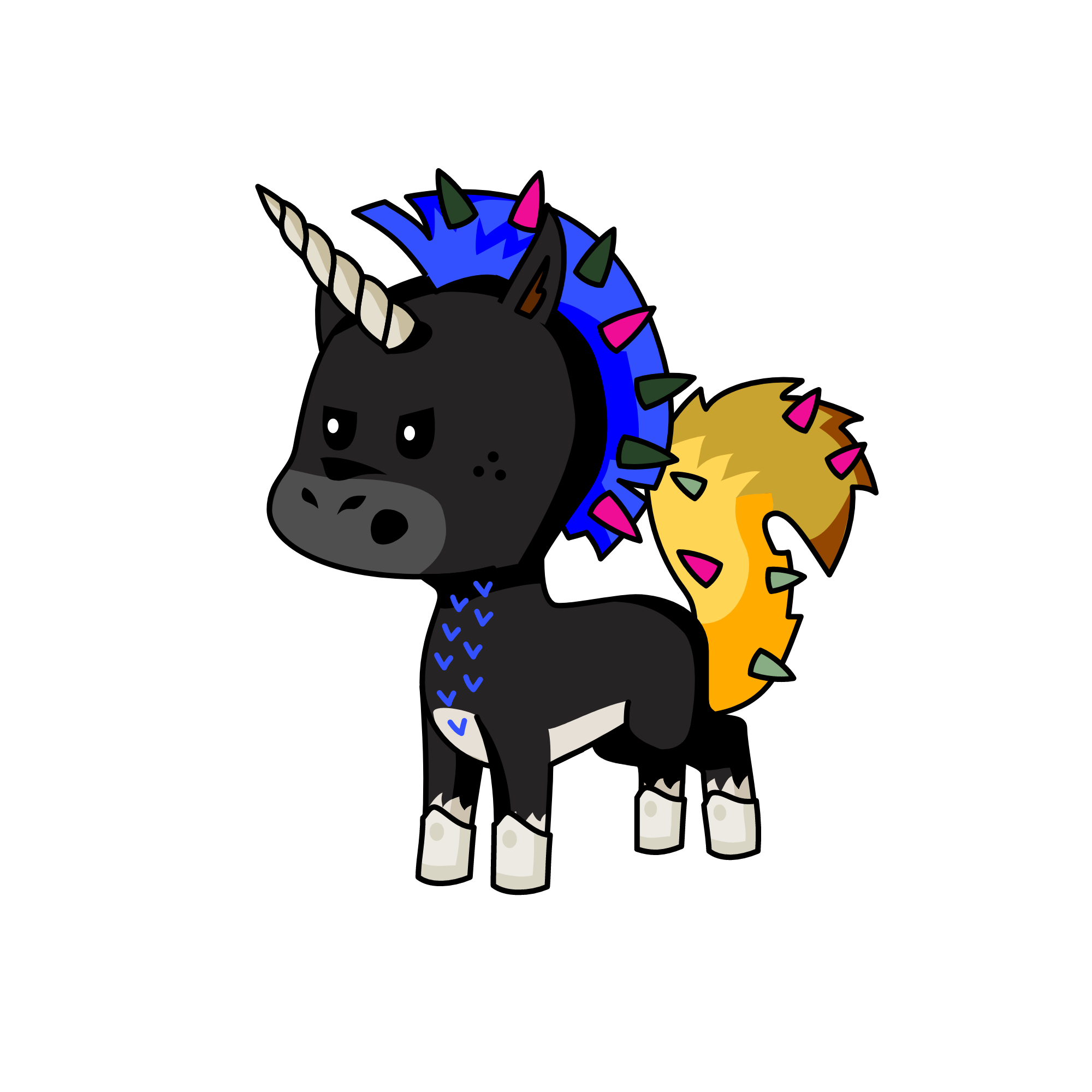 Night mare moon, the unicorn
