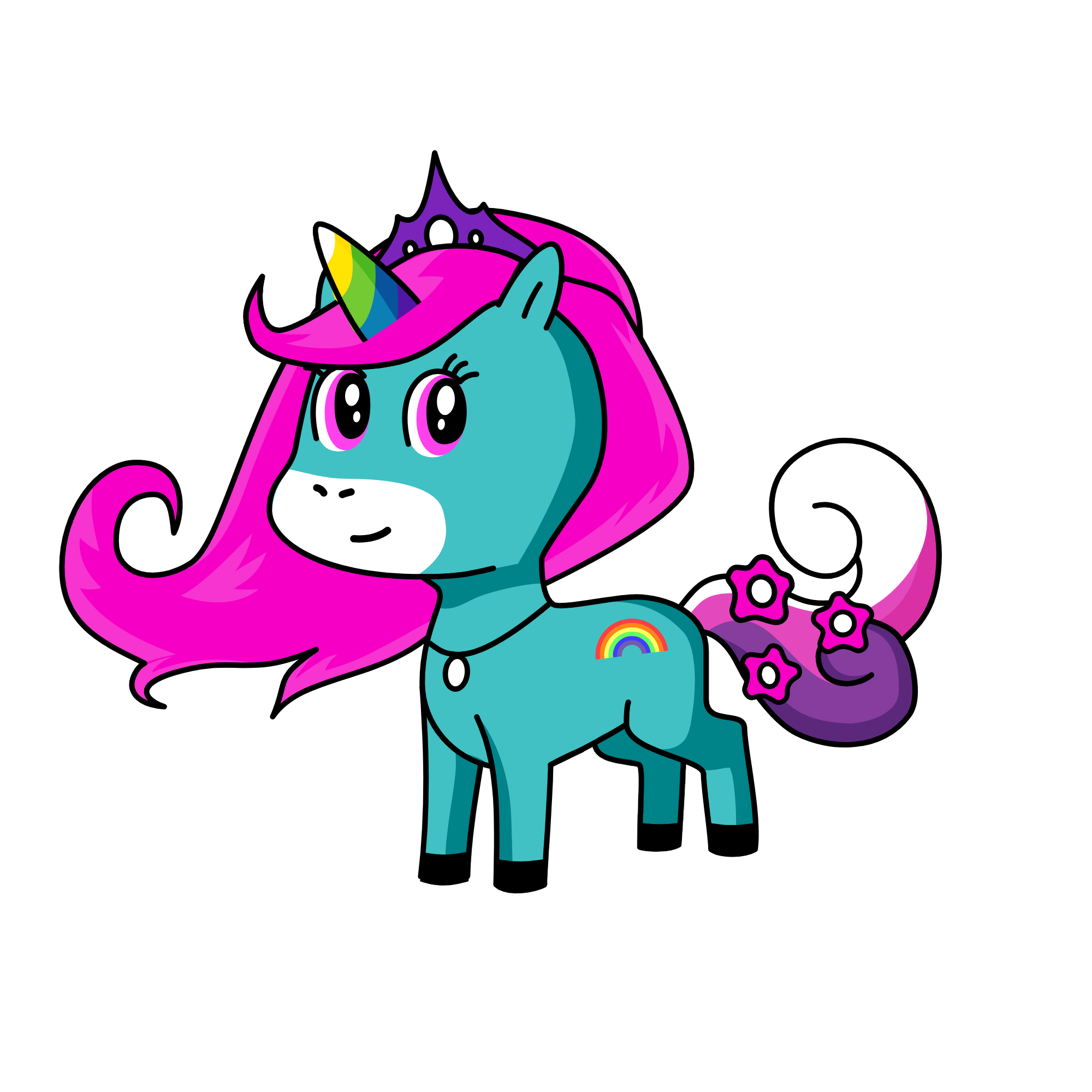 Rainbow, the unicorn
