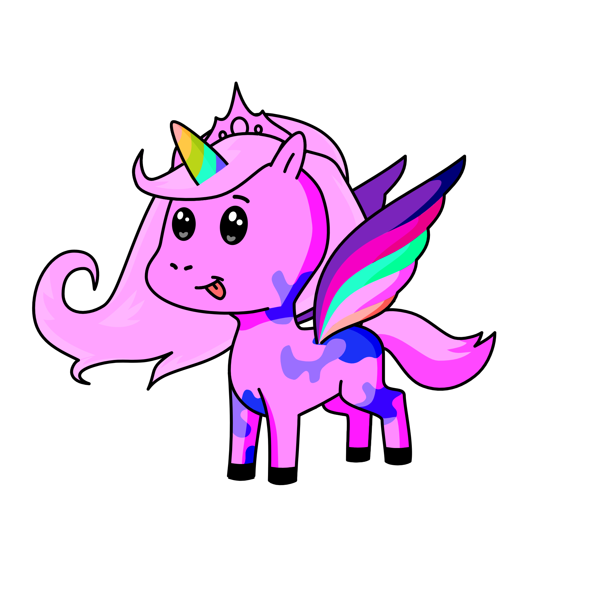 princess rainbow cotton candy , the unicorn