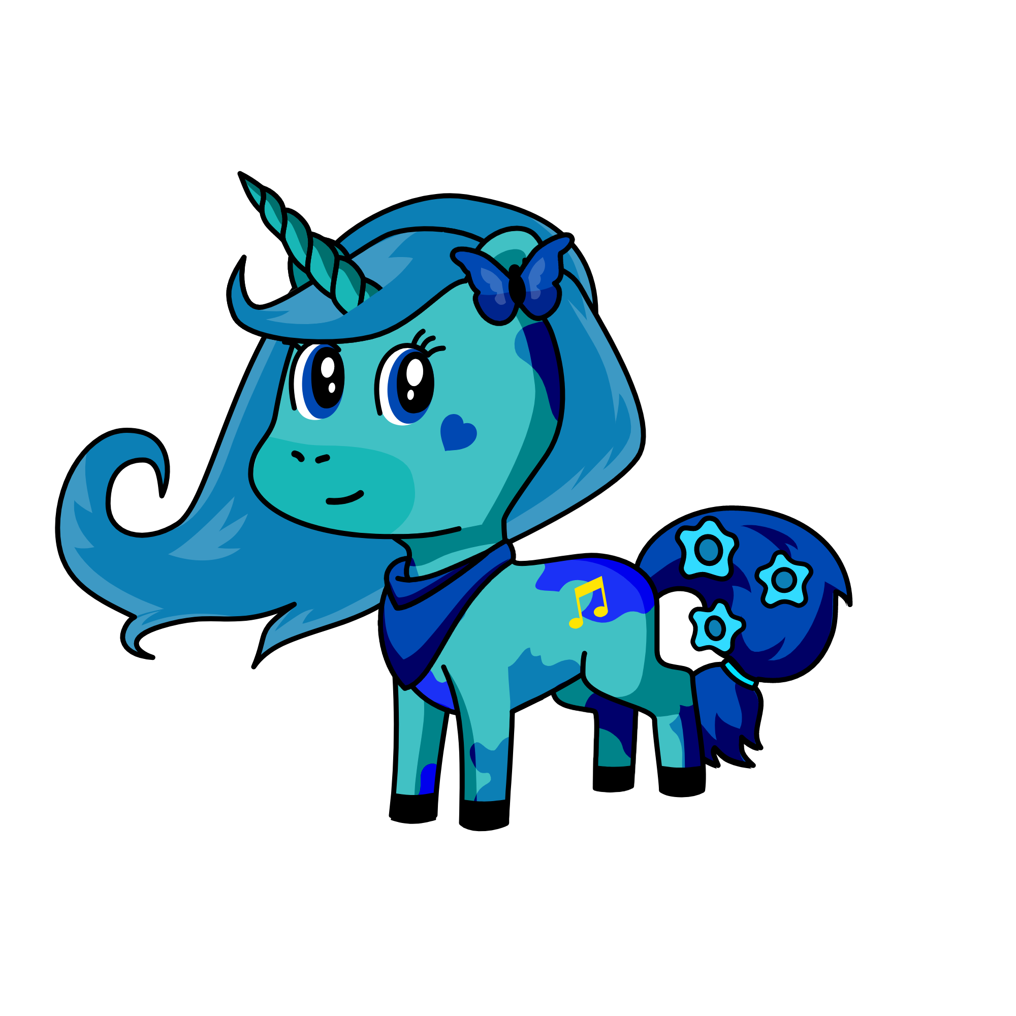 Bluey, the unicorn