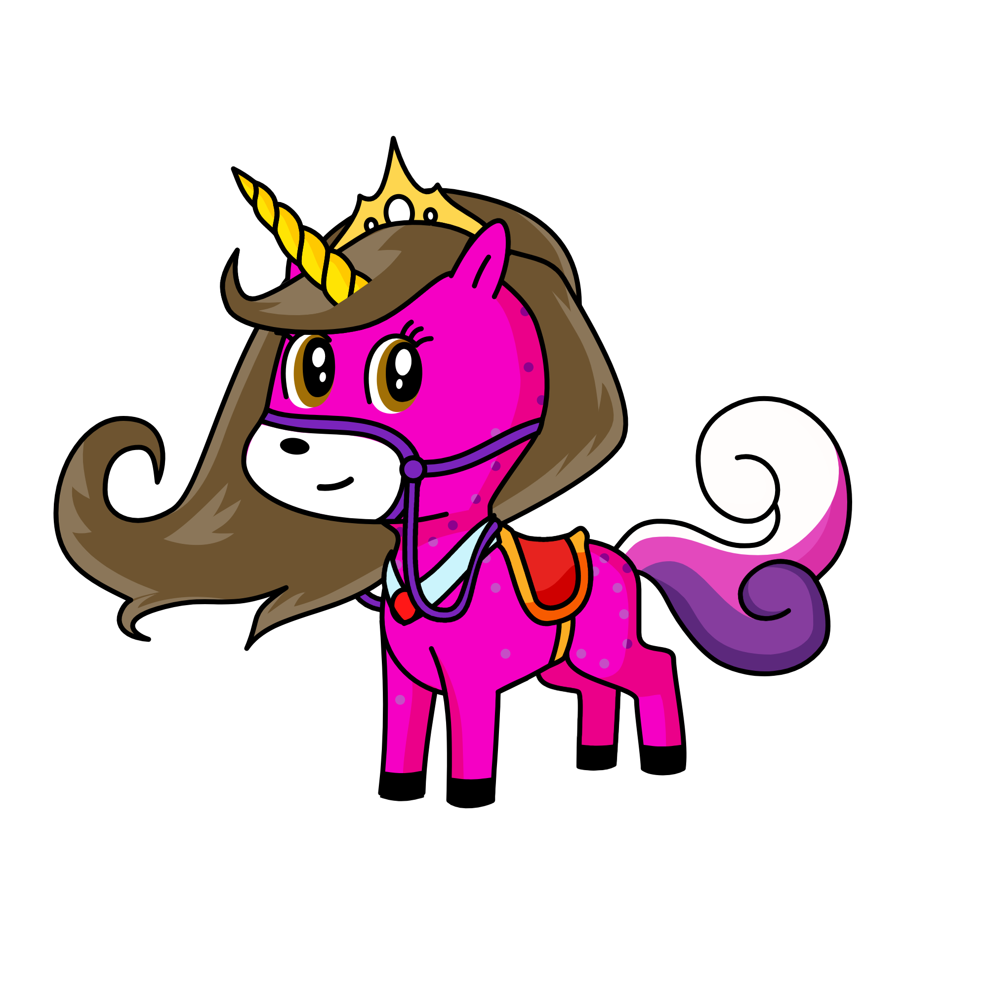 Queen Pink-Snow (Pinkie), the unicorn