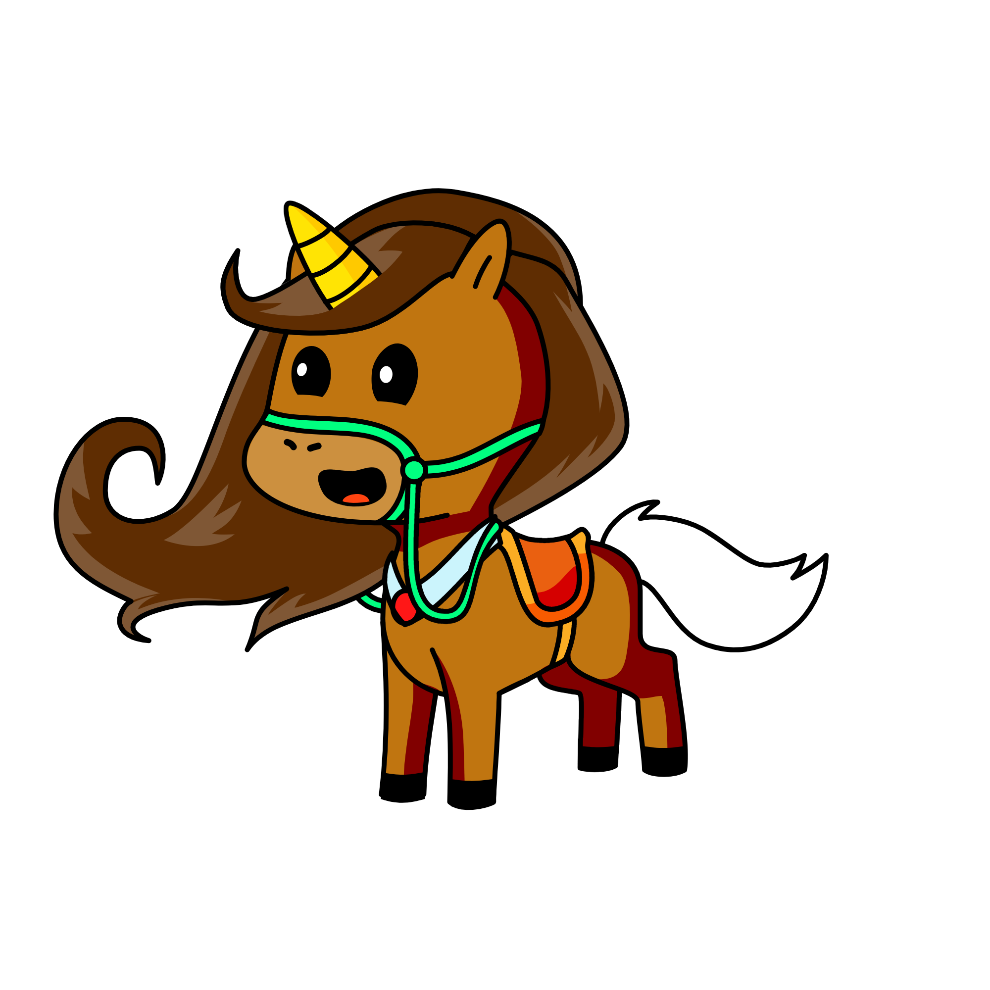 Goin' for a magical ride, the unicorn