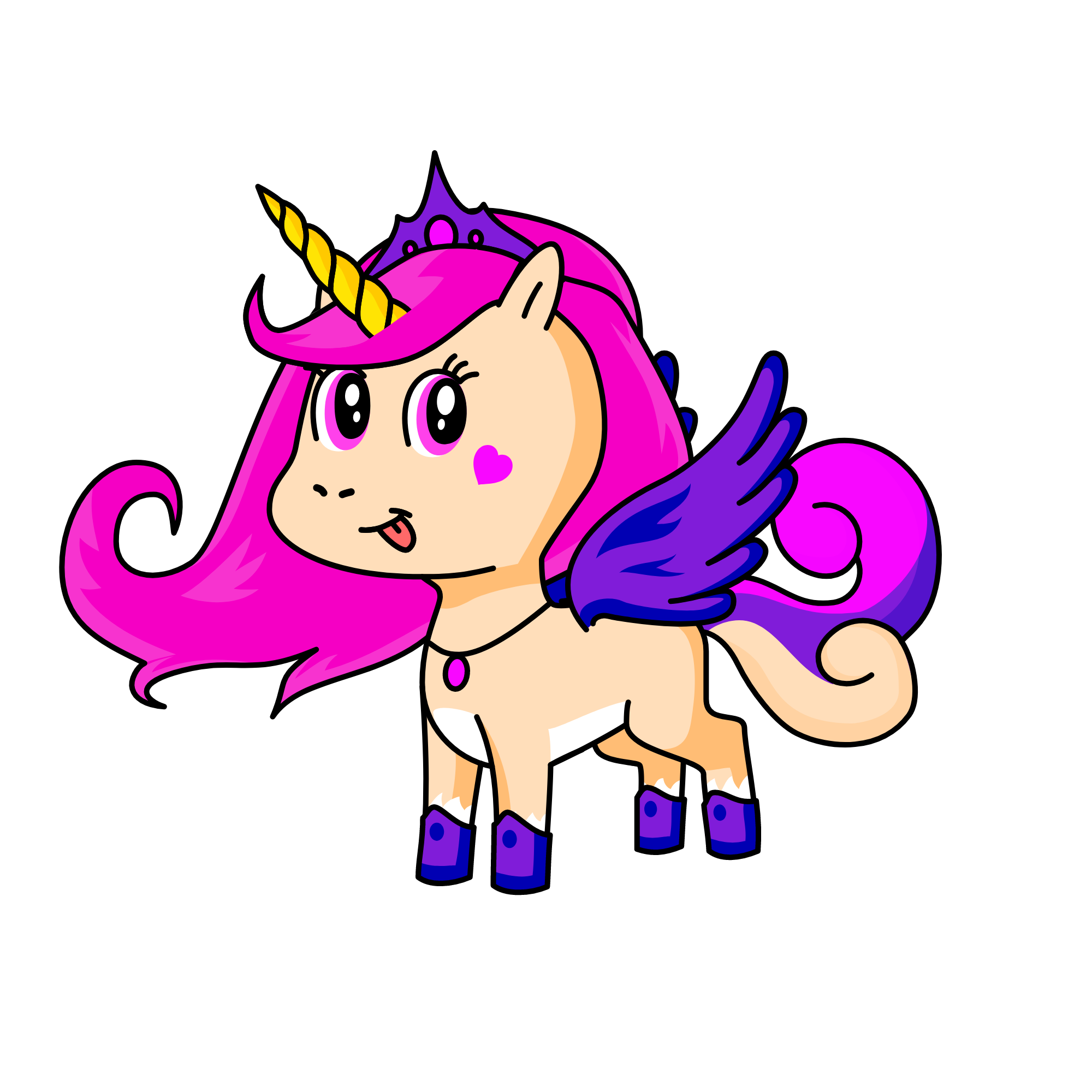 Queen emily, the unicorn