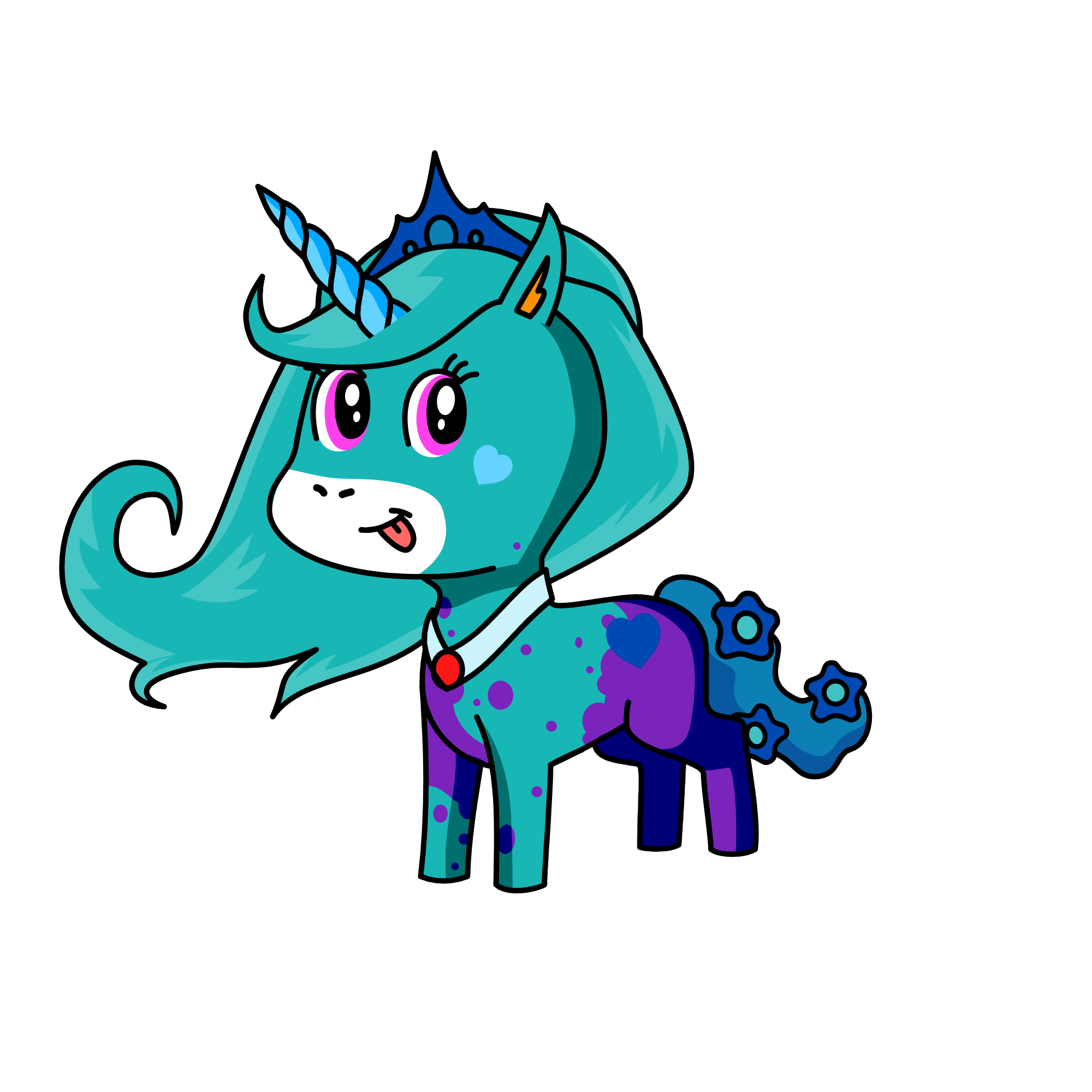 Turquoise, the unicorn