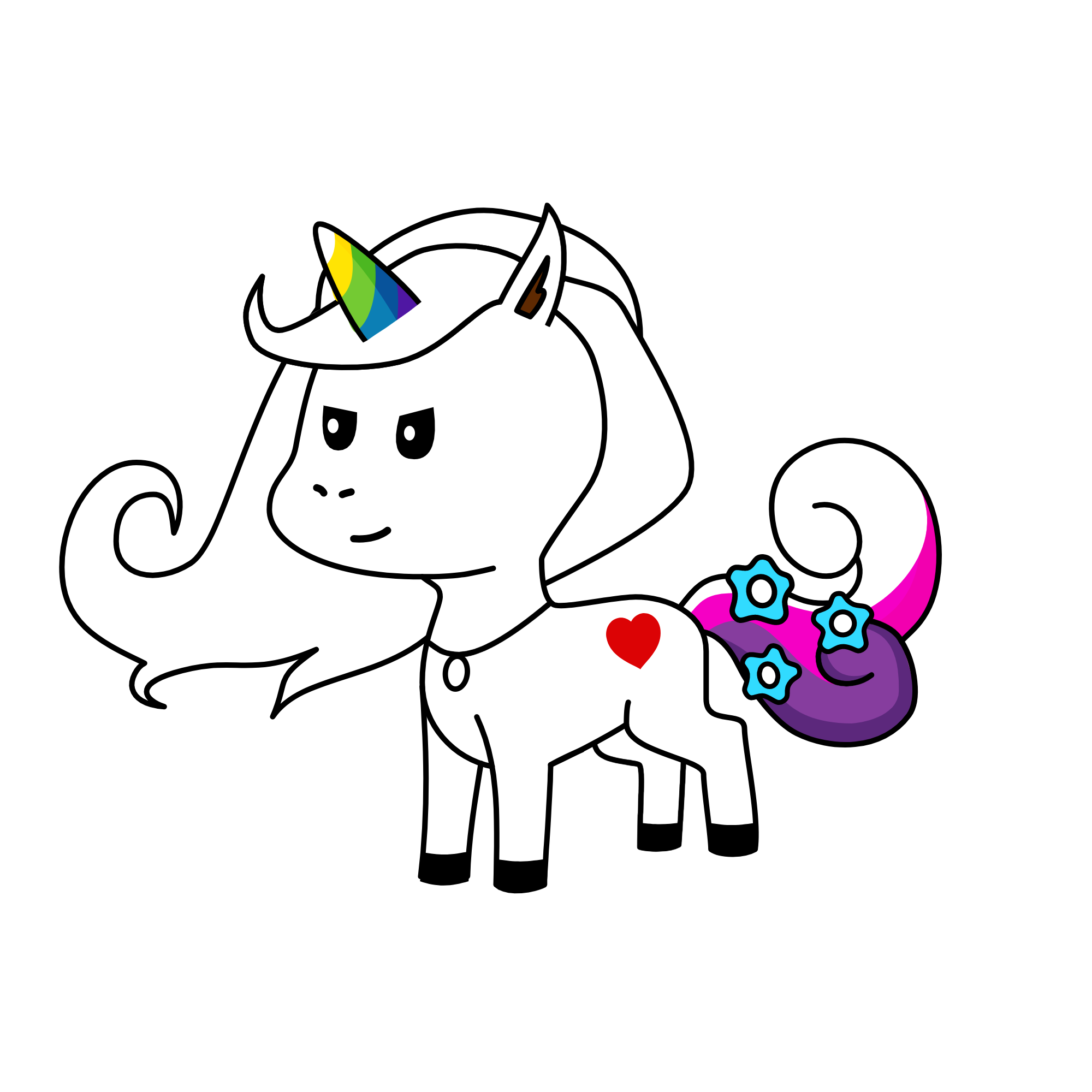 rainbow dash, the unicorn