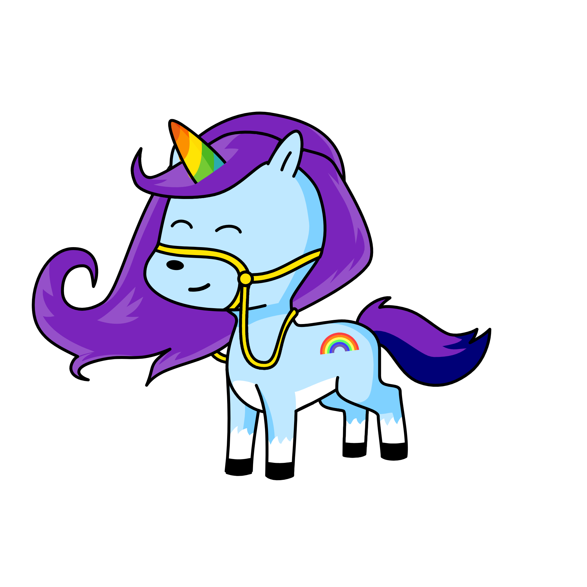Rainbow, the unicorn