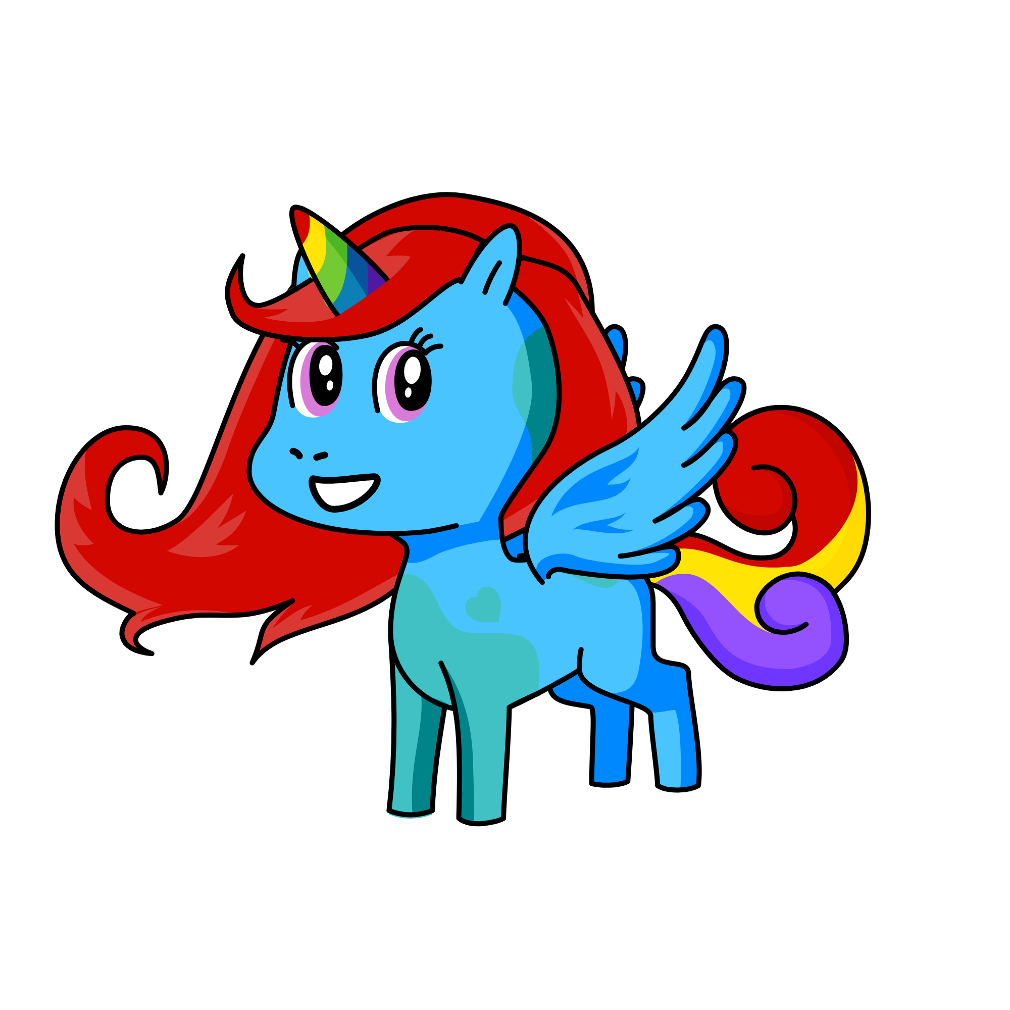 Rainbow Dash , the unicorn