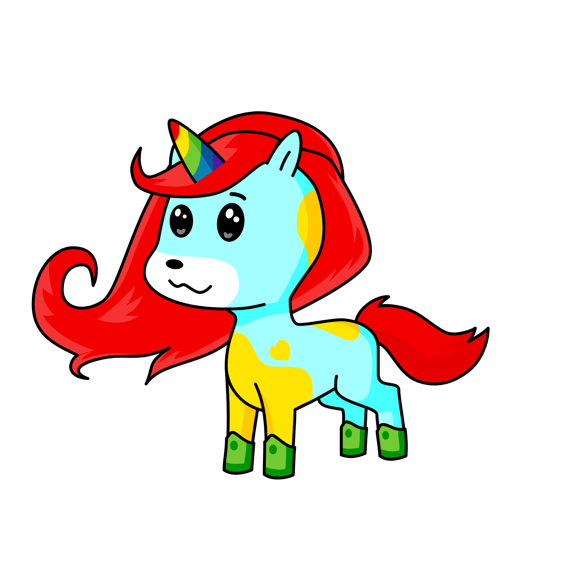 rainbow dash, the unicorn