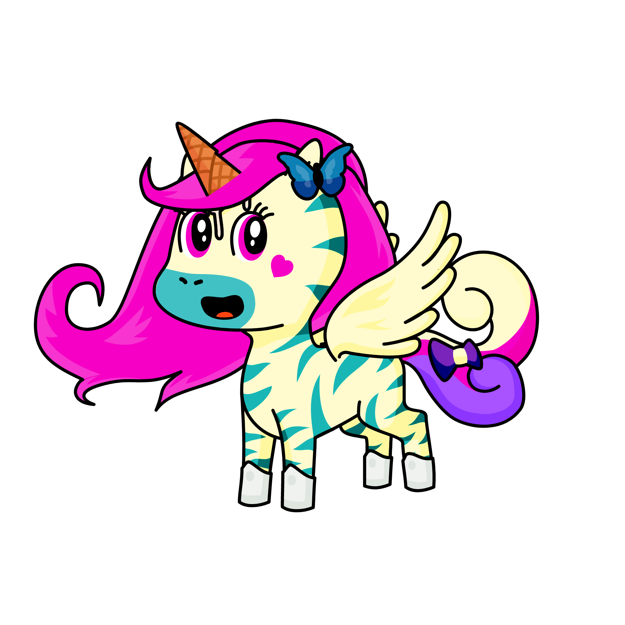 Cream, the unicorn