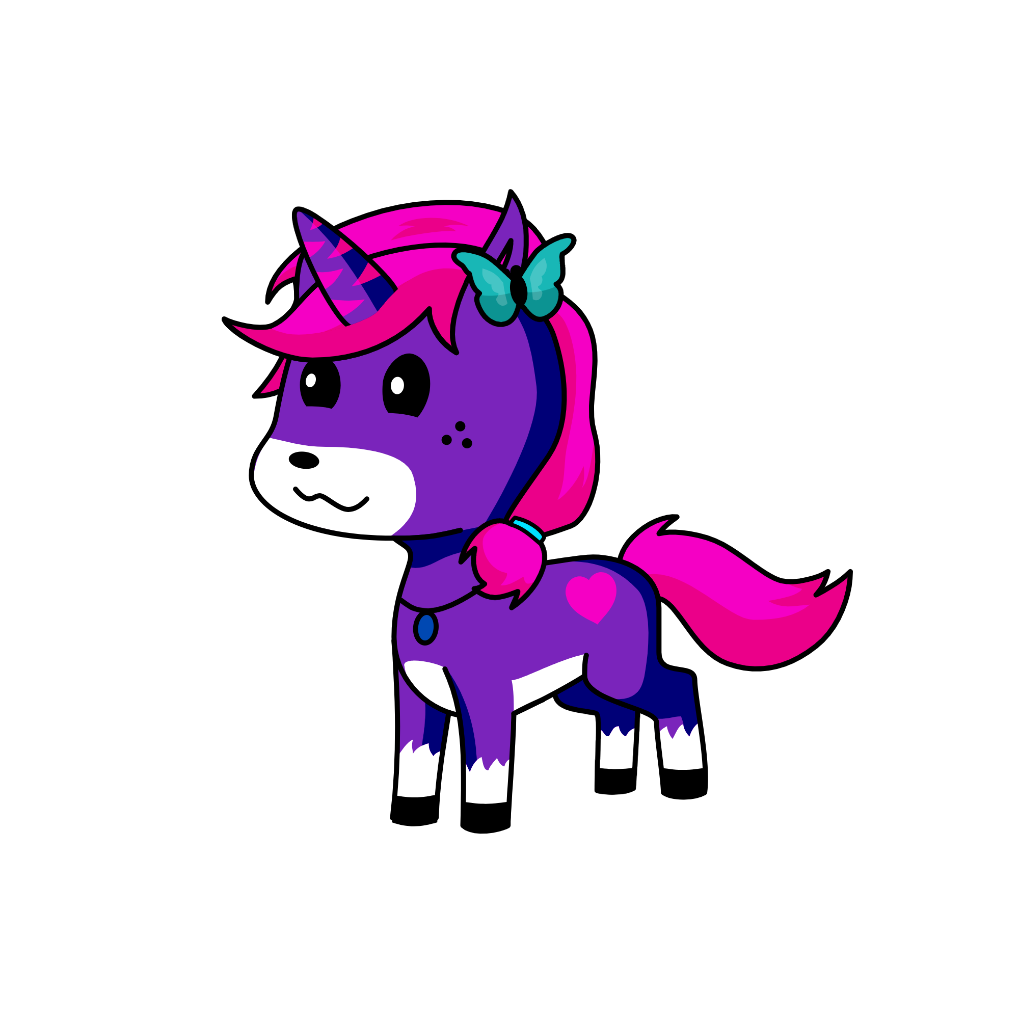 Violet the uncorne, the unicorn