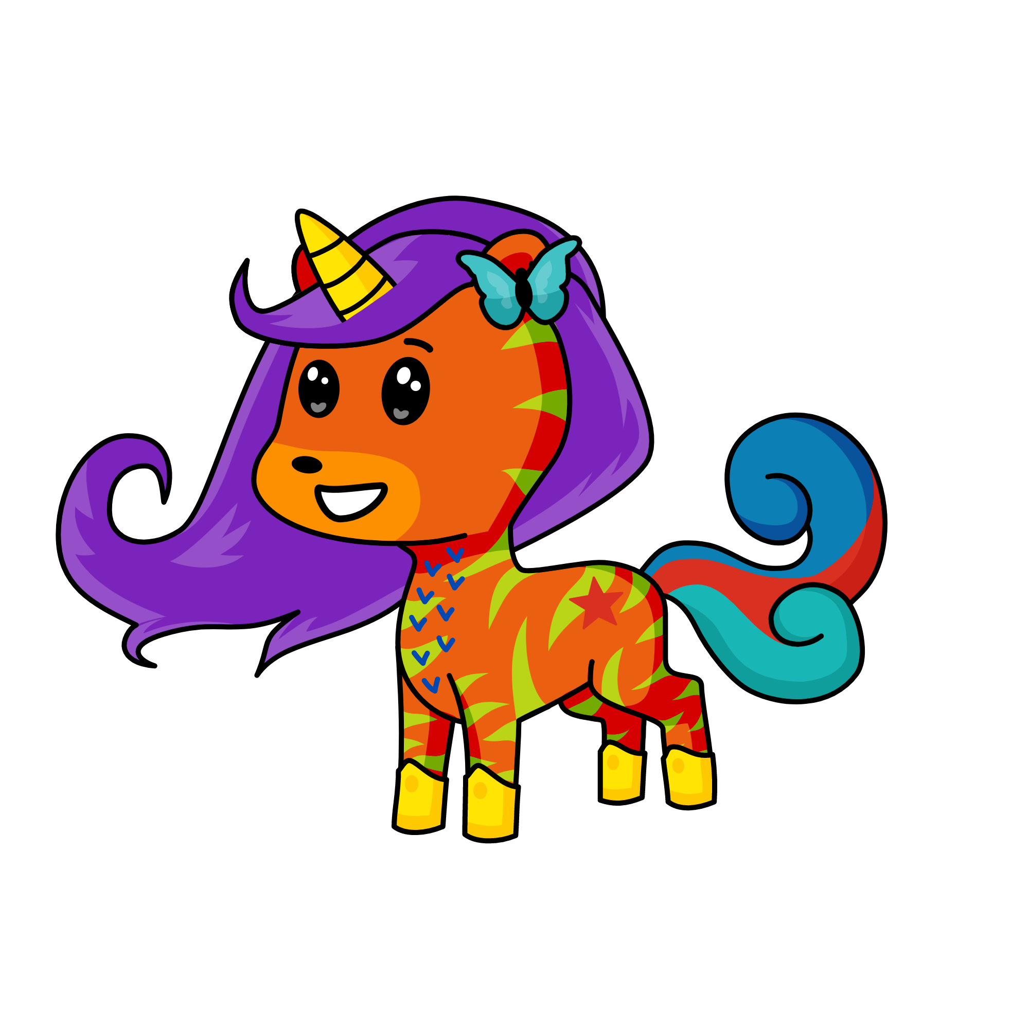 Rainbow, the unicorn