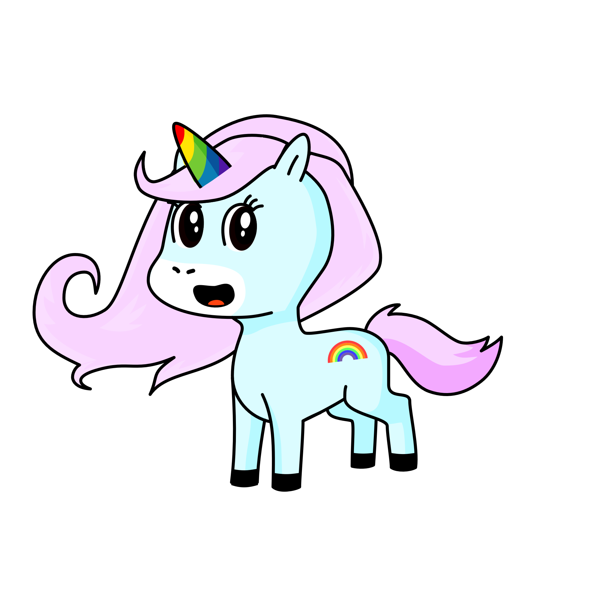 Rainbow, the unicorn
