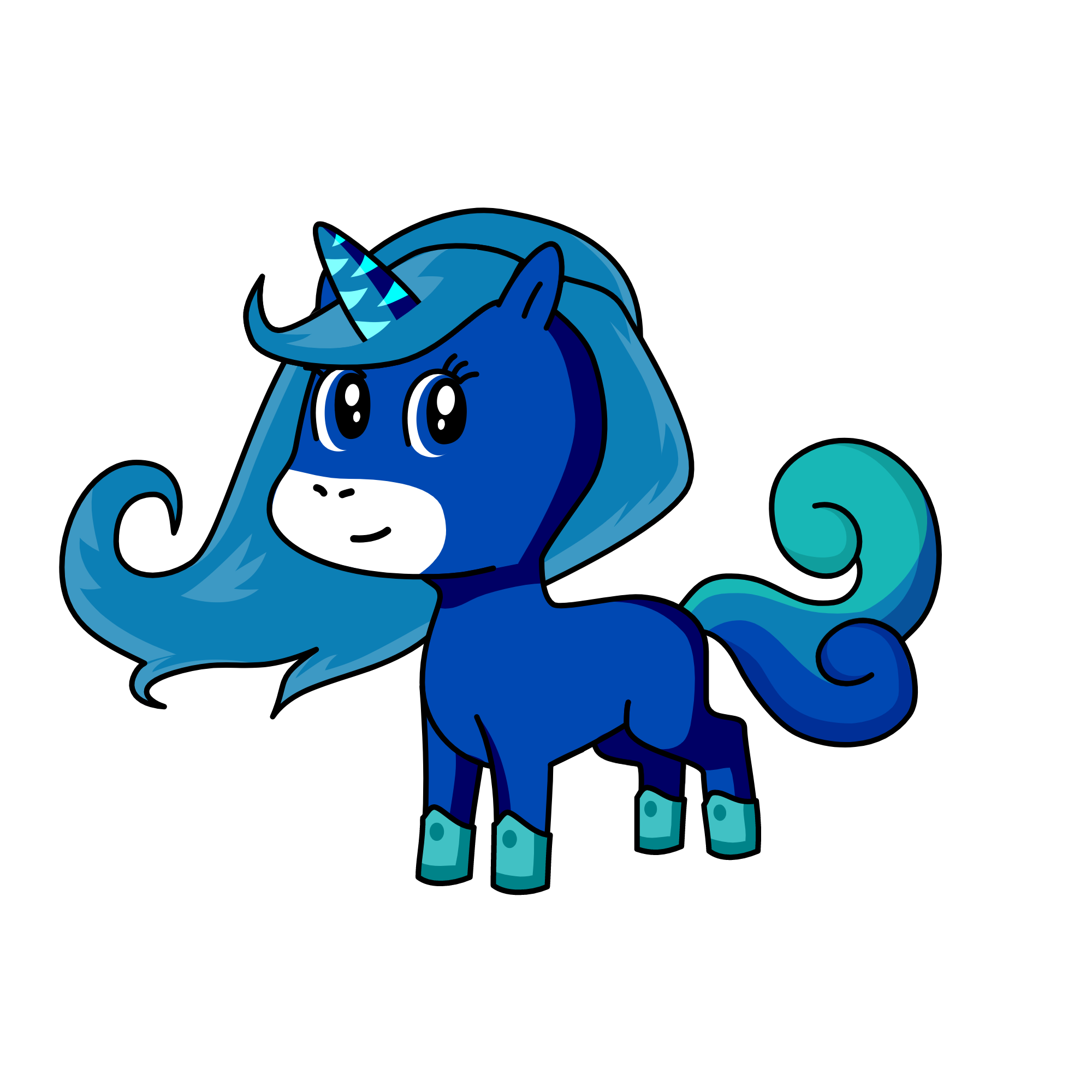 Blueberry, the unicorn
