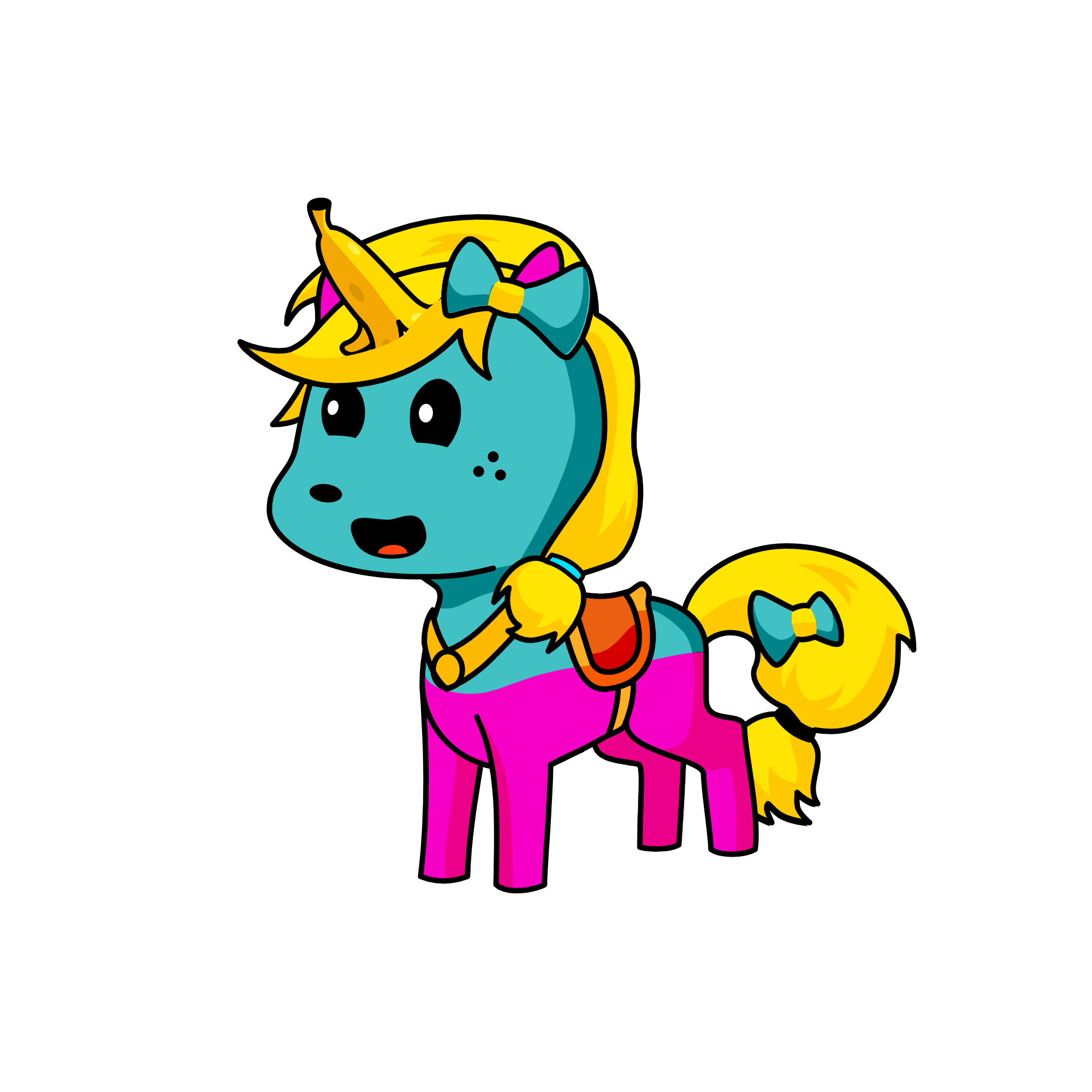 Yellow Banana backup, the unicorn