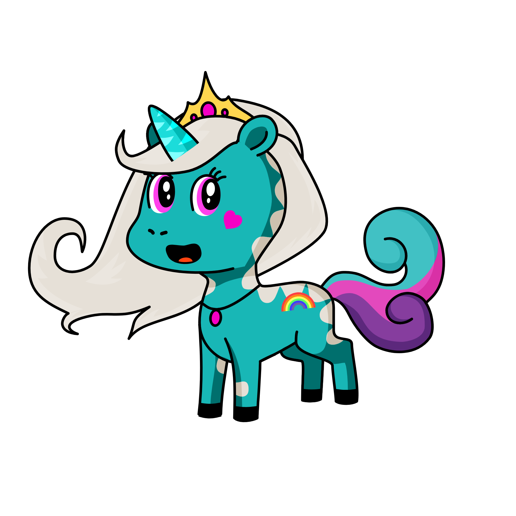 Bluey, the unicorn