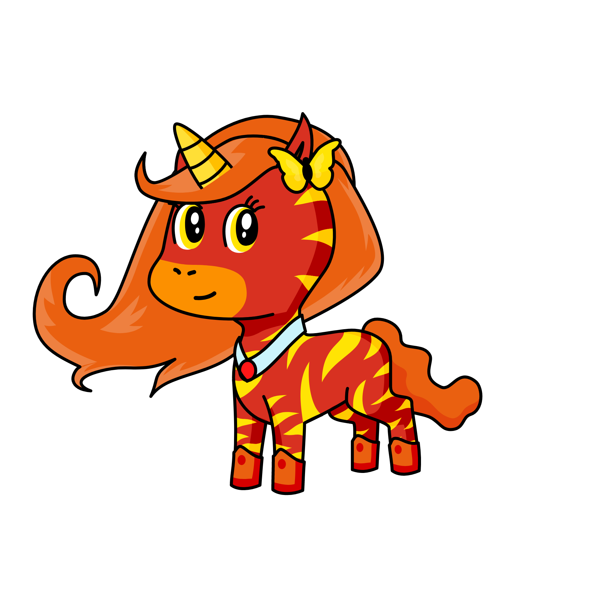 flame, the unicorn
