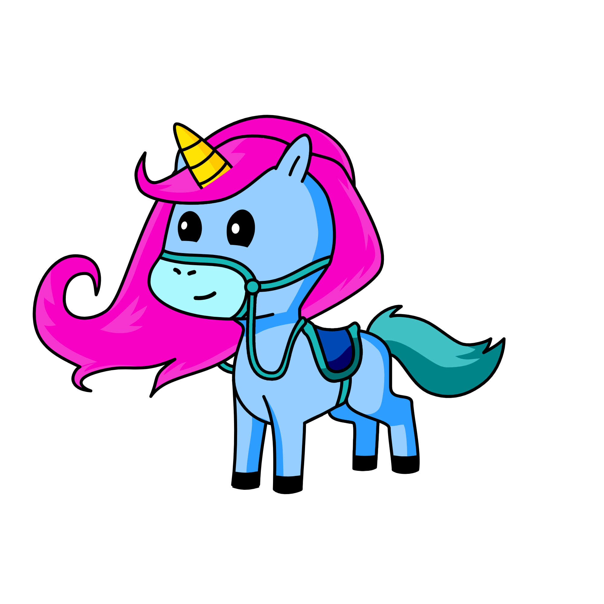 Blue (I'll always be here for u), the unicorn
