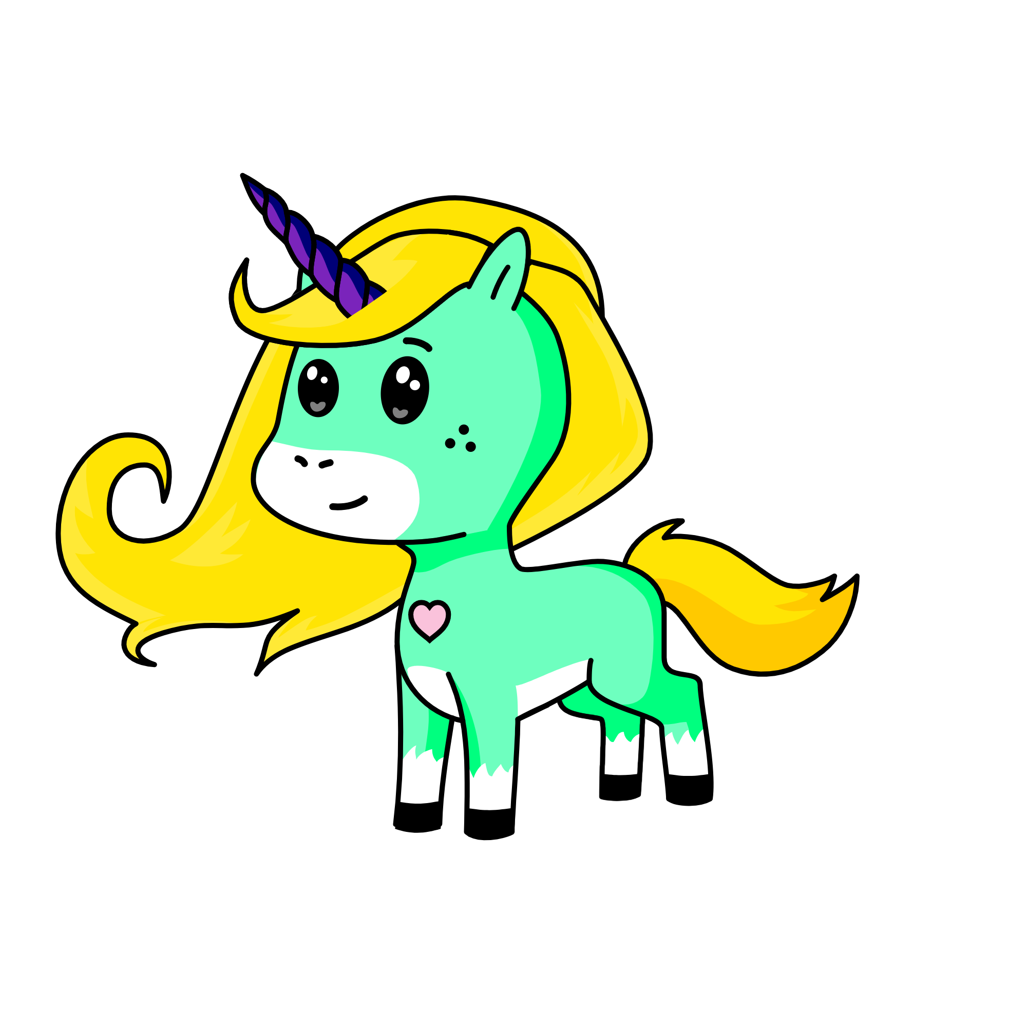 Peppermint Swirl, the unicorn